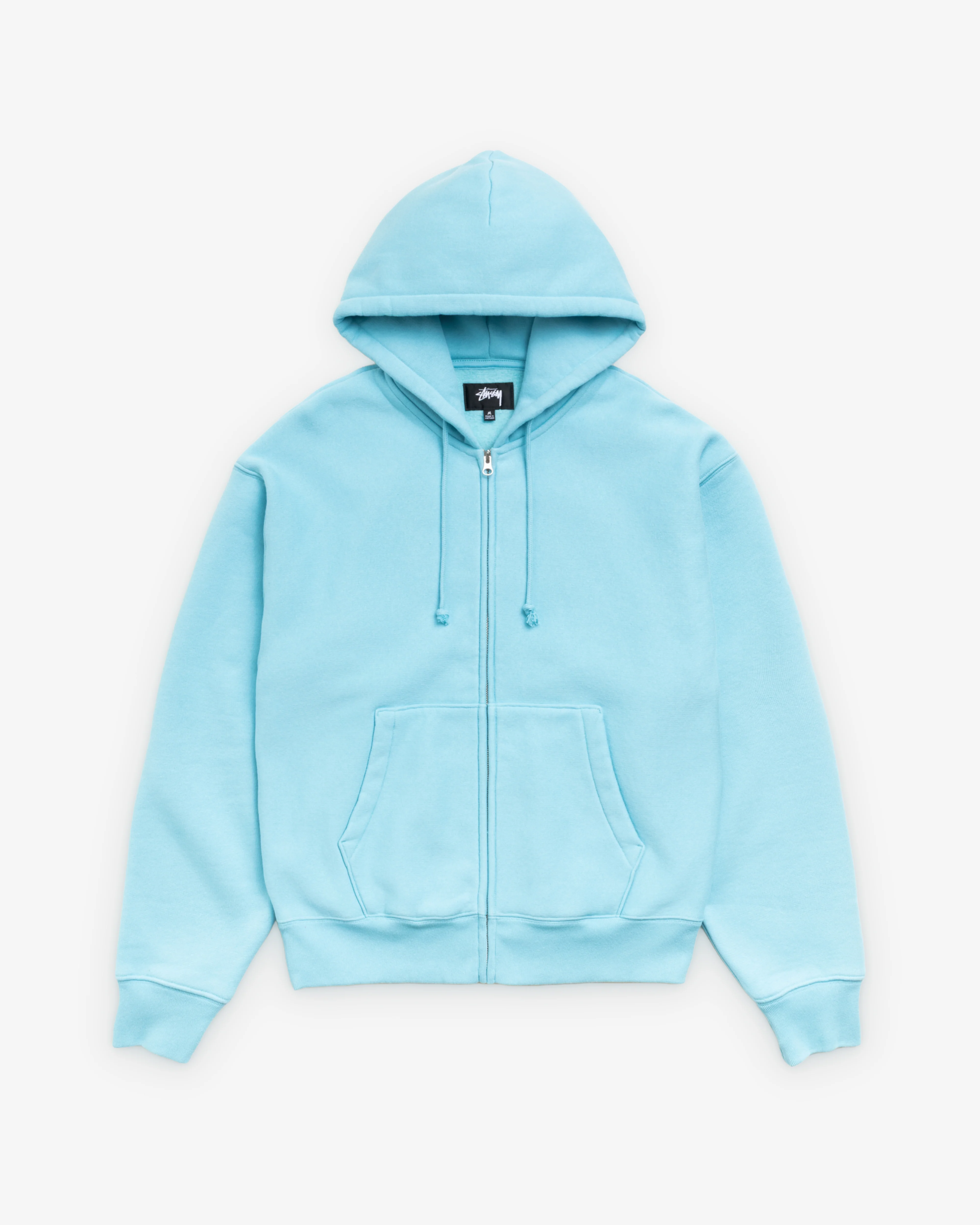 Stüssy - Men's Cursive Applique Zip Hood - (Aqua)