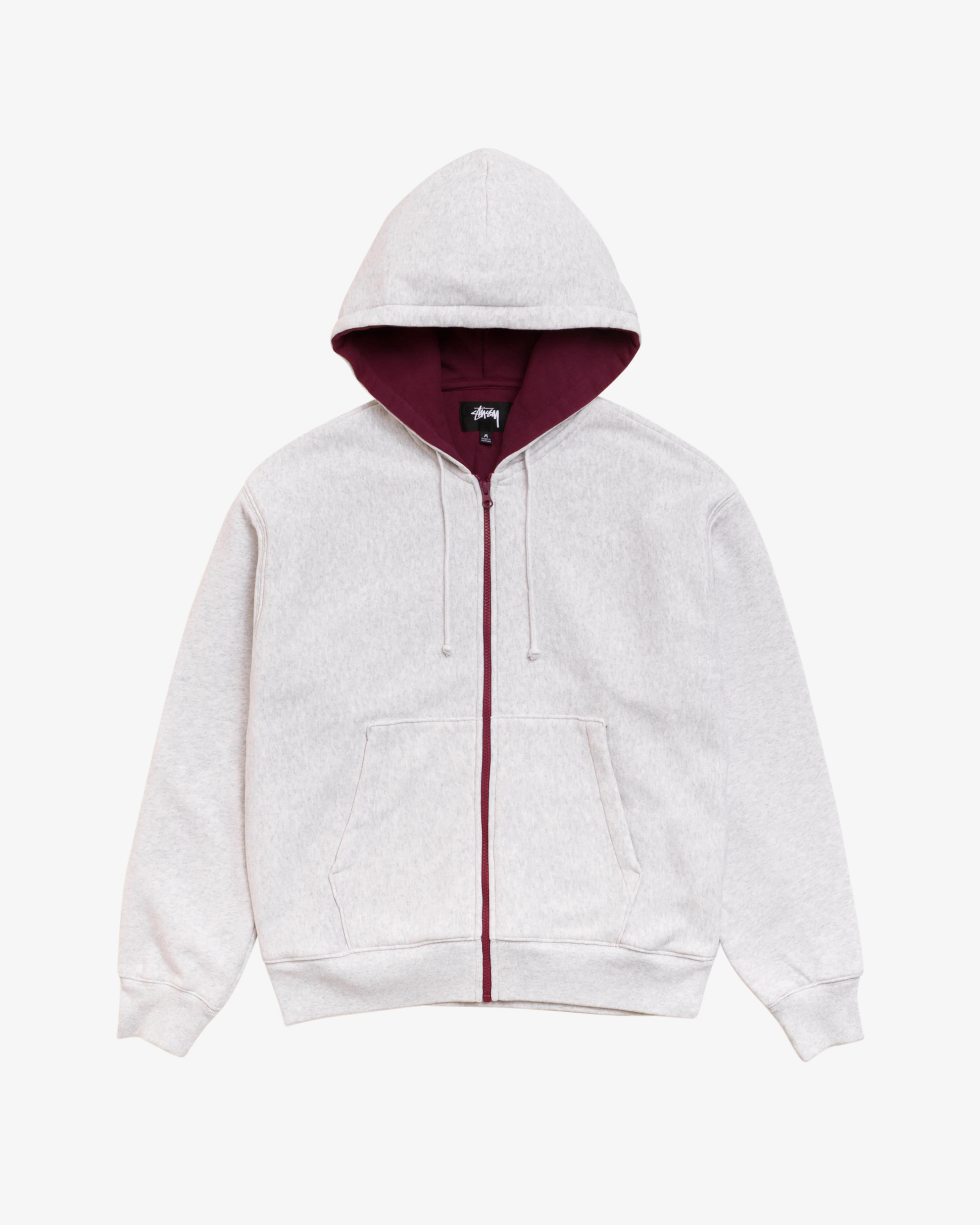 Stüssy - Men's Double Faced Zip Hoodie - (Ash Heather)
