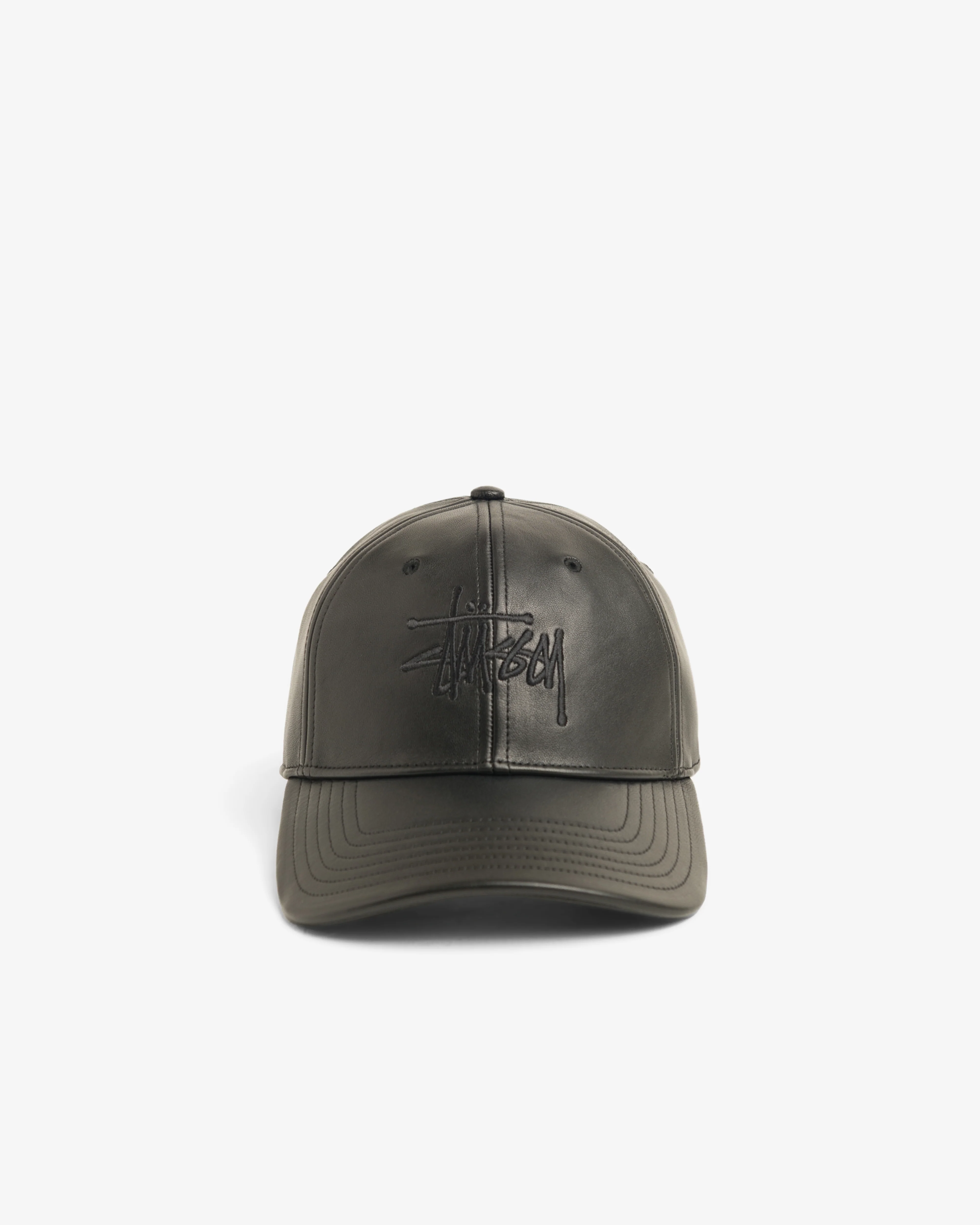 Stüssy - Men's LP Leather Strapback Cap - (Black)