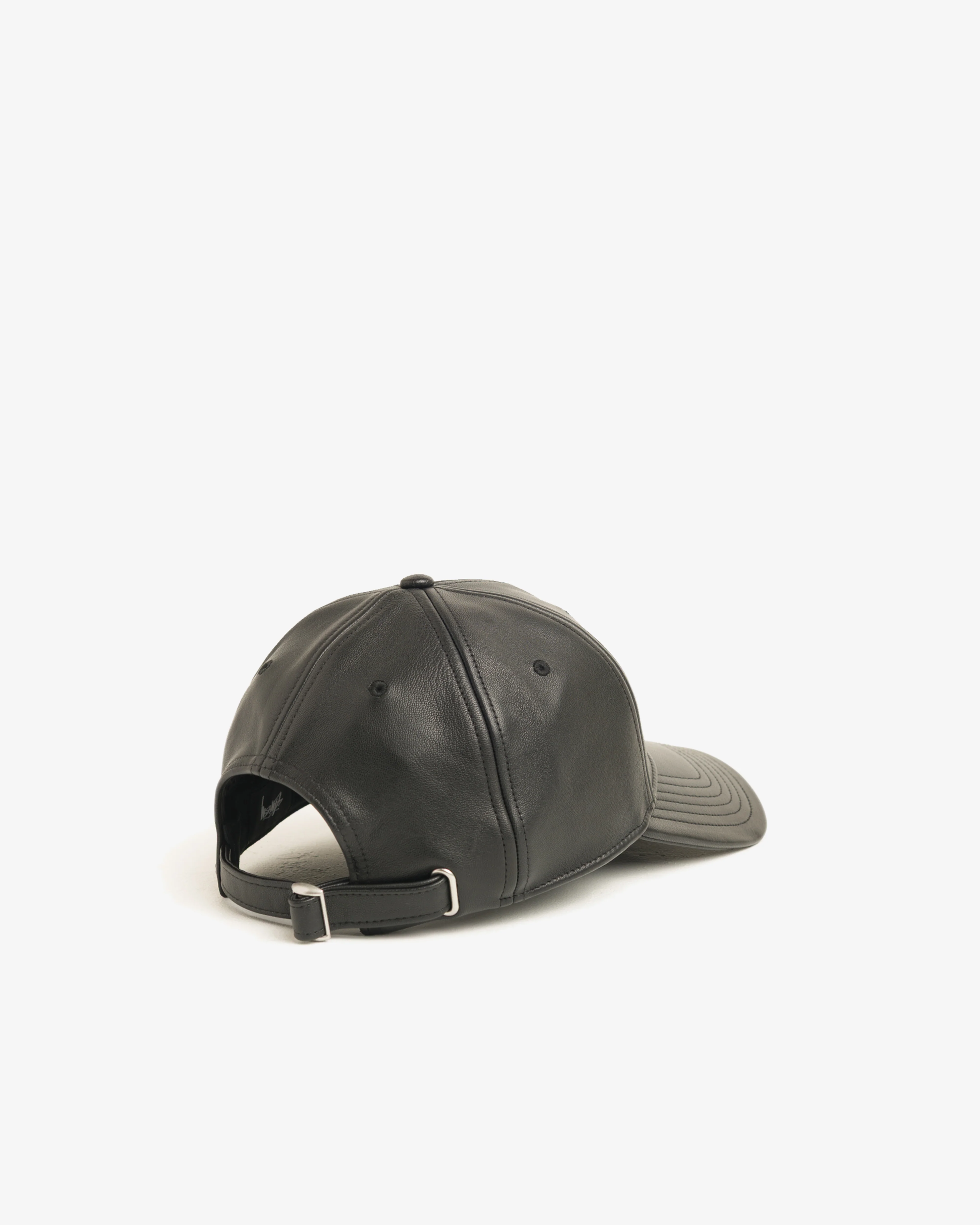 Stüssy - Men's LP Leather Strapback Cap - (Black)