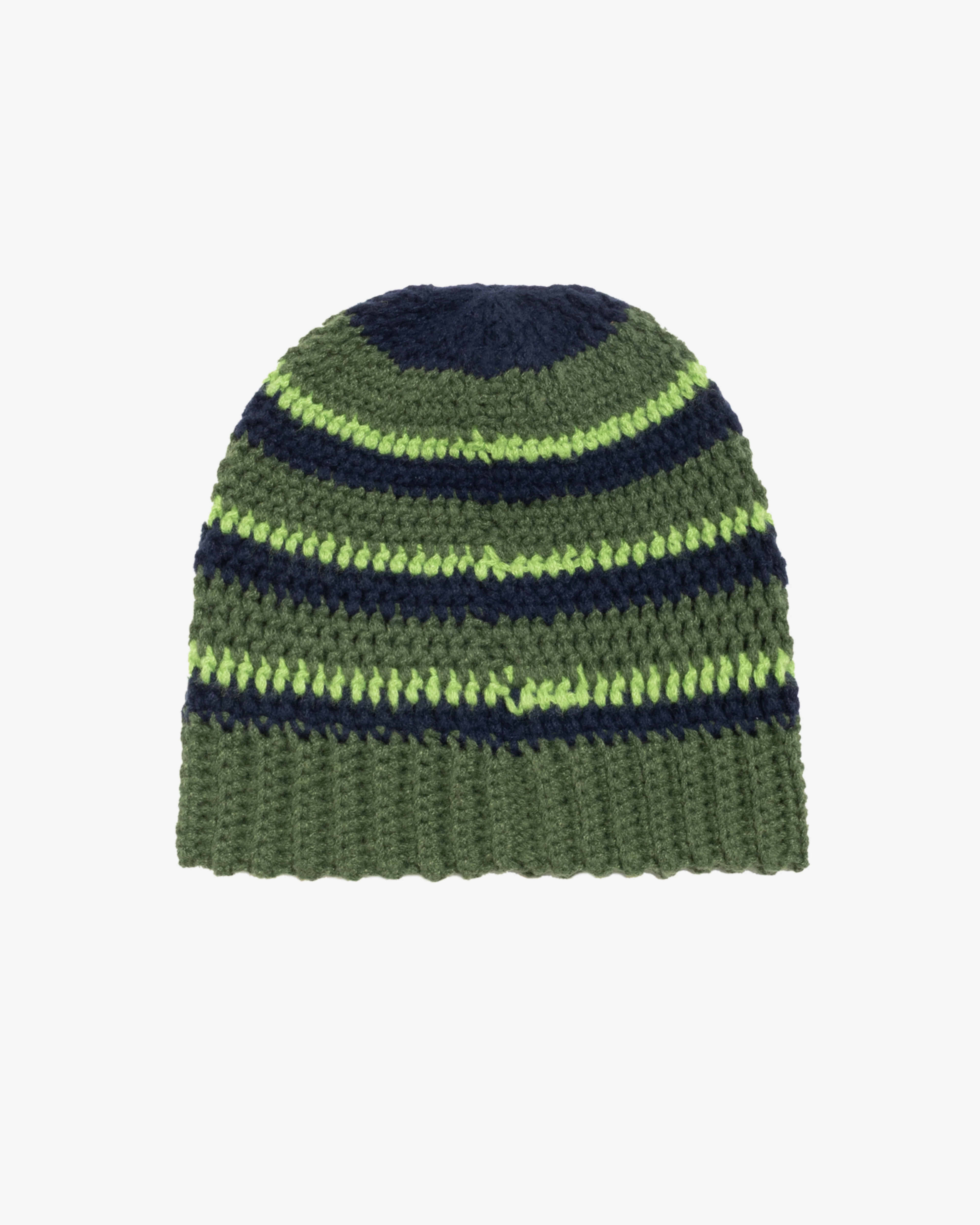 Stüssy - Men's Stripe Knit Skullcap - (Moss Green)