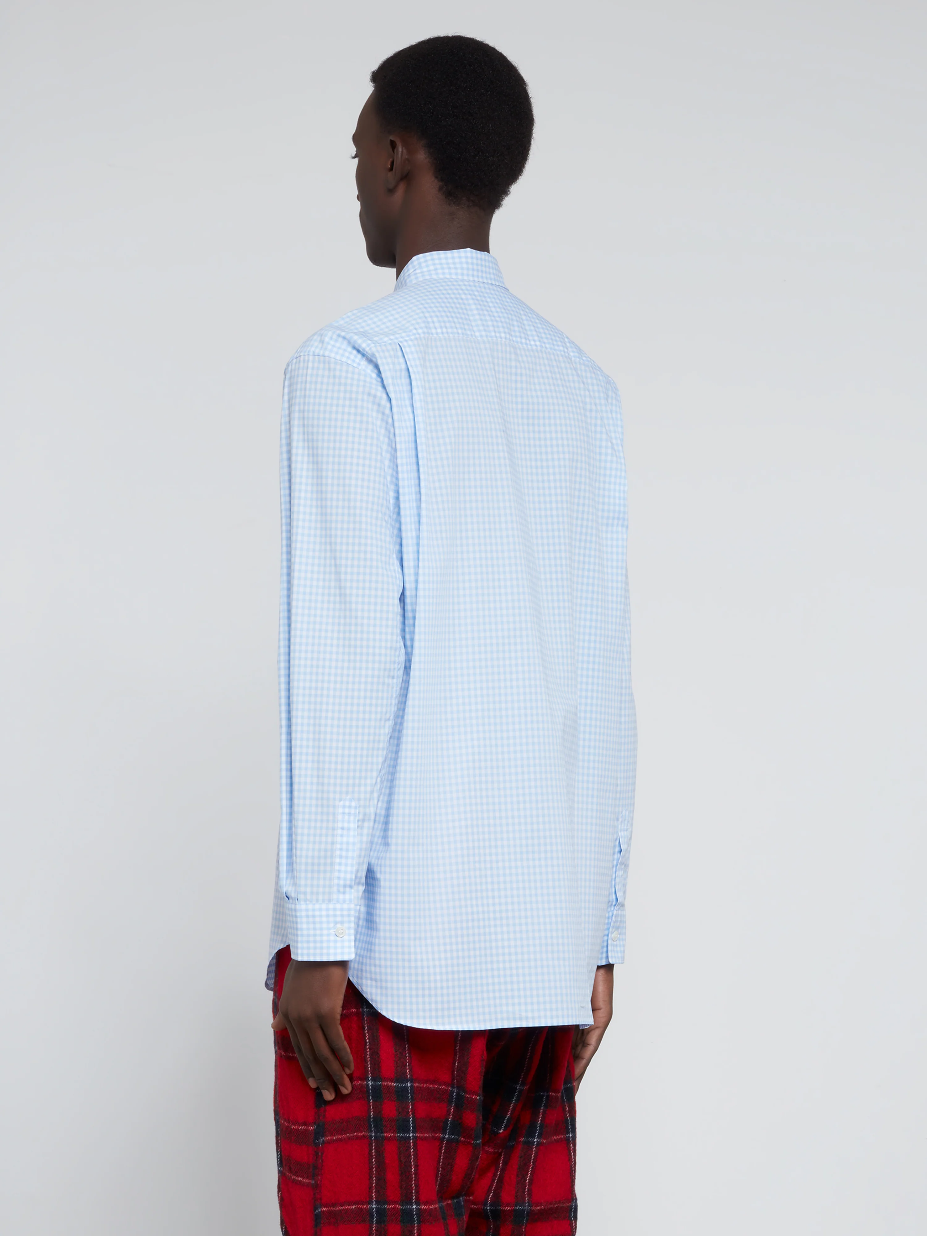 CDG Shirt Forever - Men's Classic Fit Checked Shirt - (Blue)