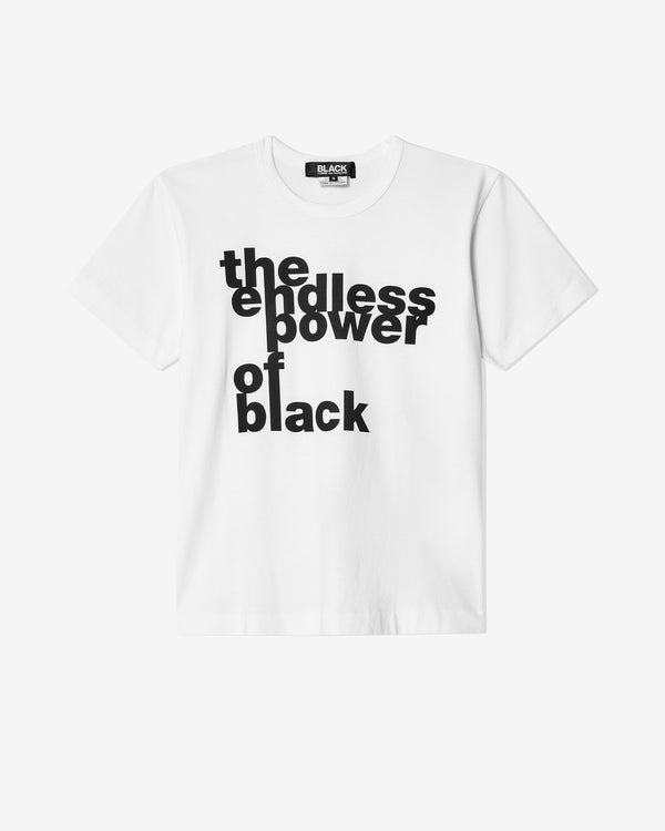 Black Comme des Garçons - Message Tee - (White)