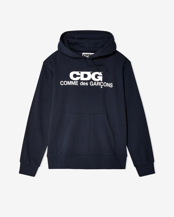 CDG - Logo Hooded Sweatshirt - (Navy)