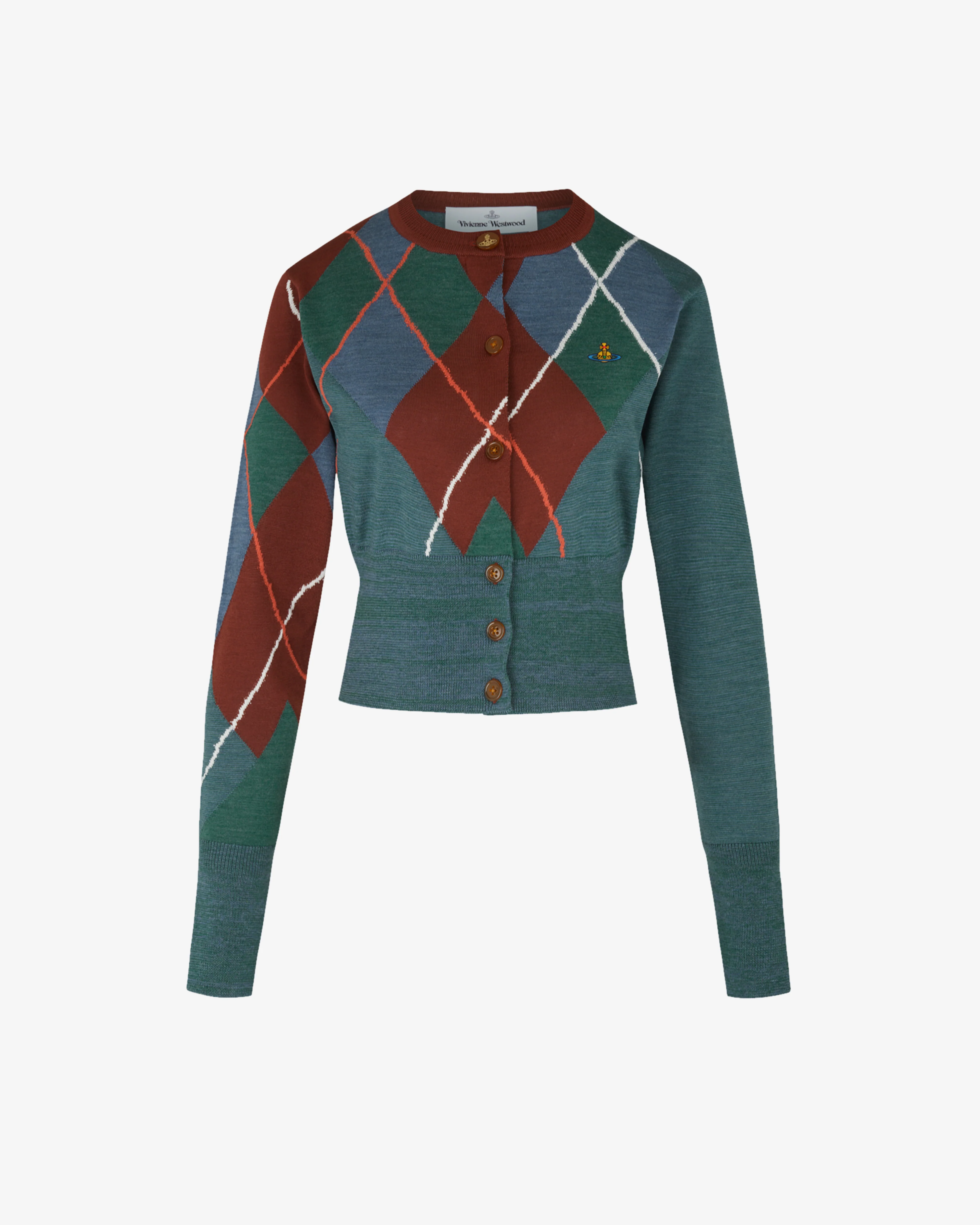 Vivienne Westwood - Women's Argyle Cropped Cardigan - (Multi)