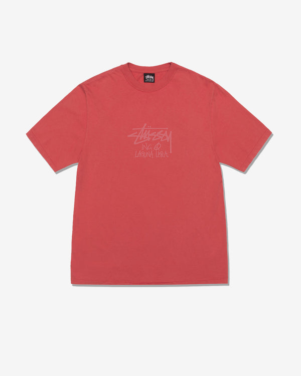 Stüssy - Men
s Laguna USA PIG. Dyed T-Shirt - (Guava)