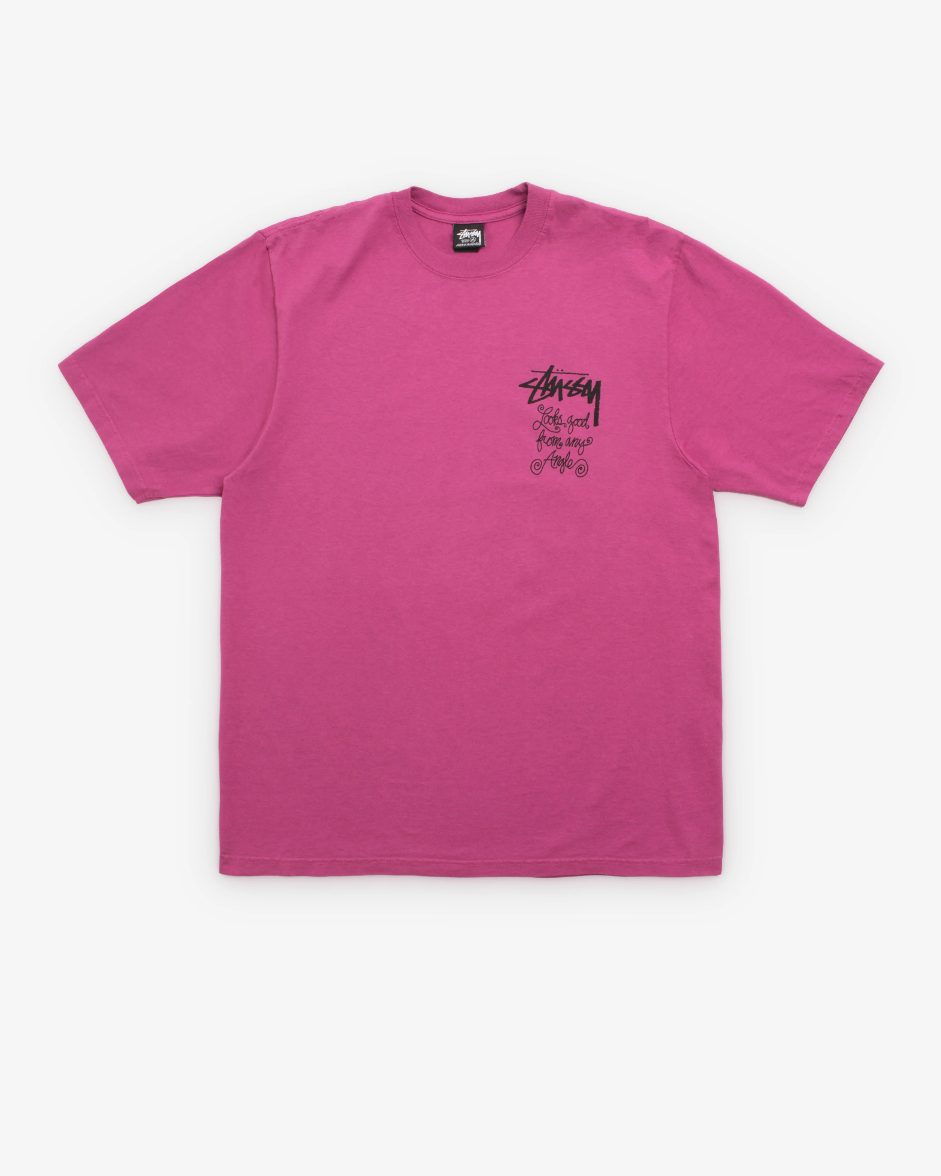 Stüssy - Men's Any Angle Pigment Dyed Tee - (Berry)