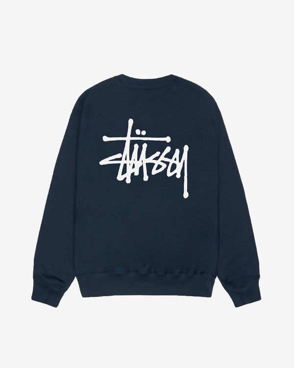 Stüssy - Men
s Basic Stüssy Crewneck - (Navy)