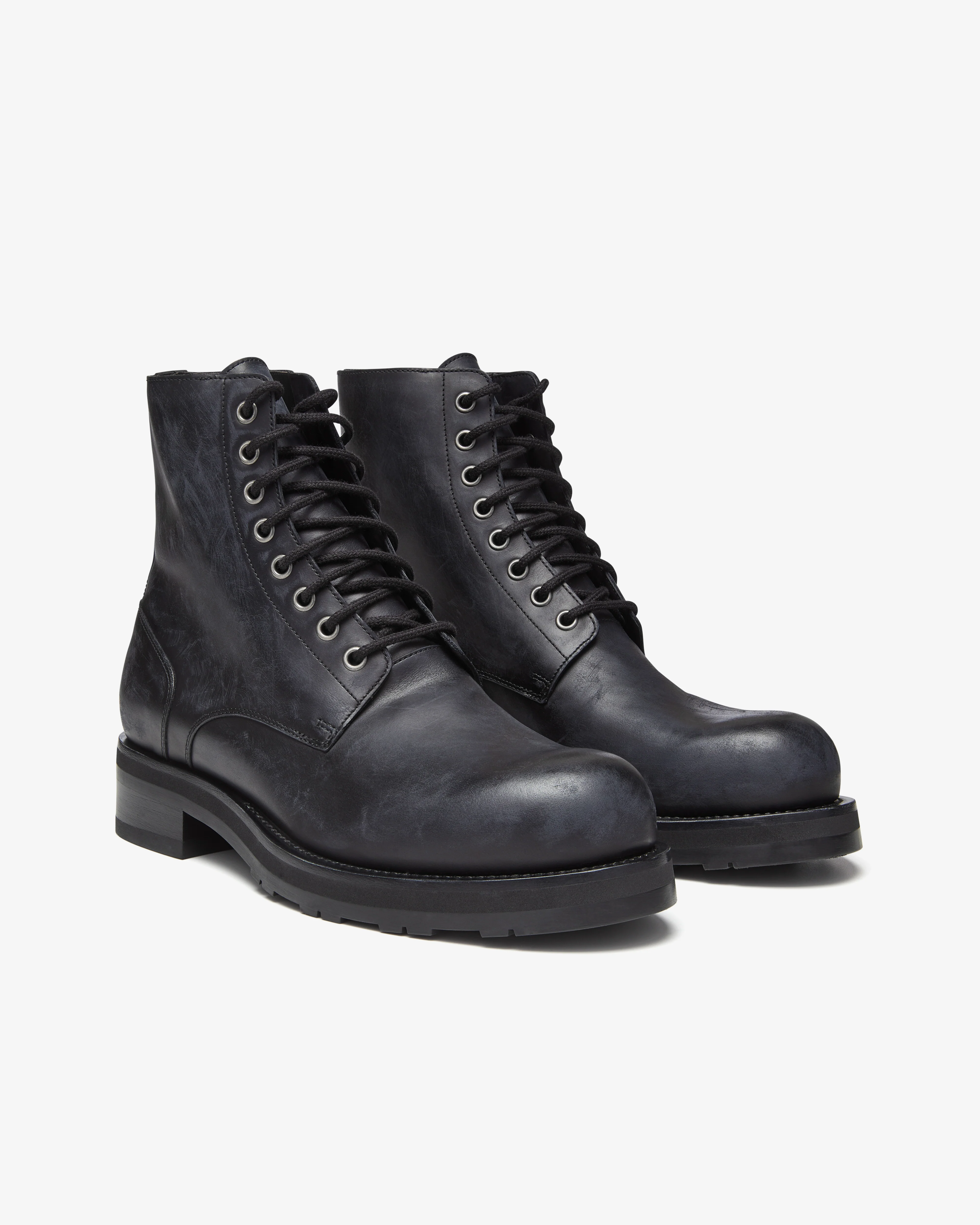The Row - Men's Lug Sole Lace Up Boots - (Black)