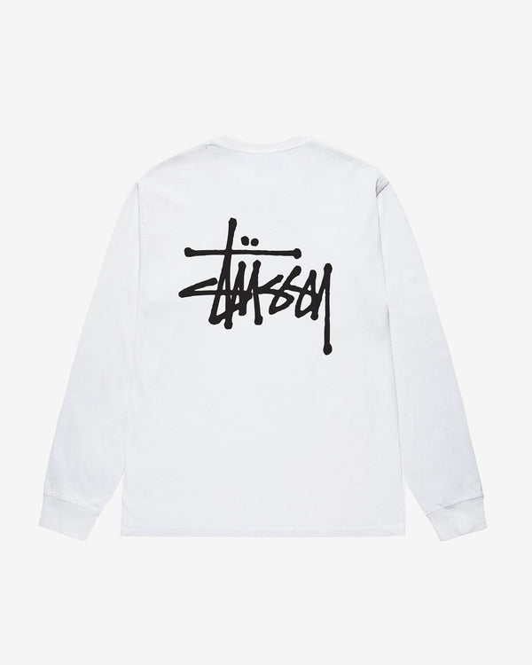 Stüssy - Men
s Basic Stüssy Long Sleeve T-Shirt - (White)