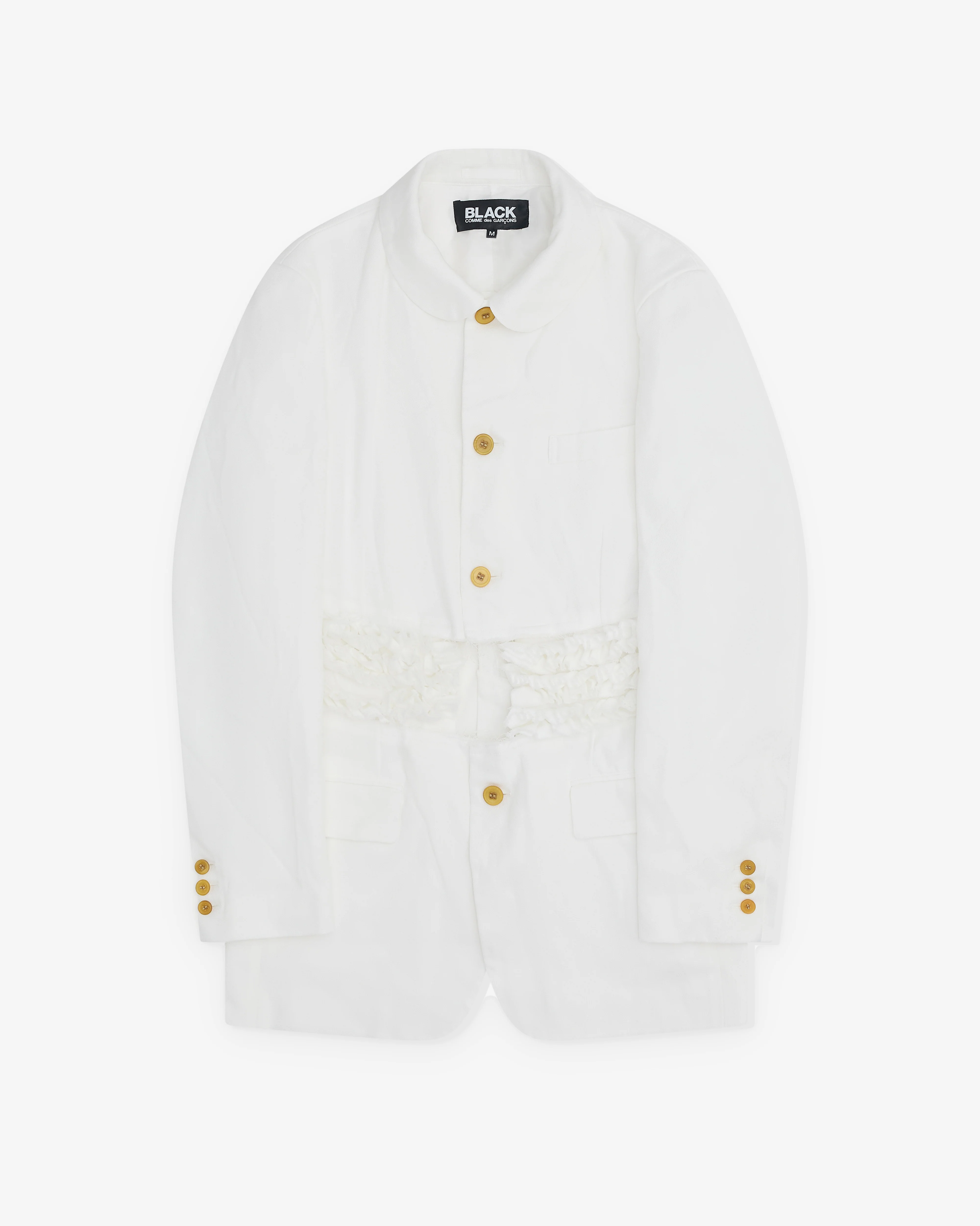 Black Comme des Garçons - Frill Panel Jacket - (White)