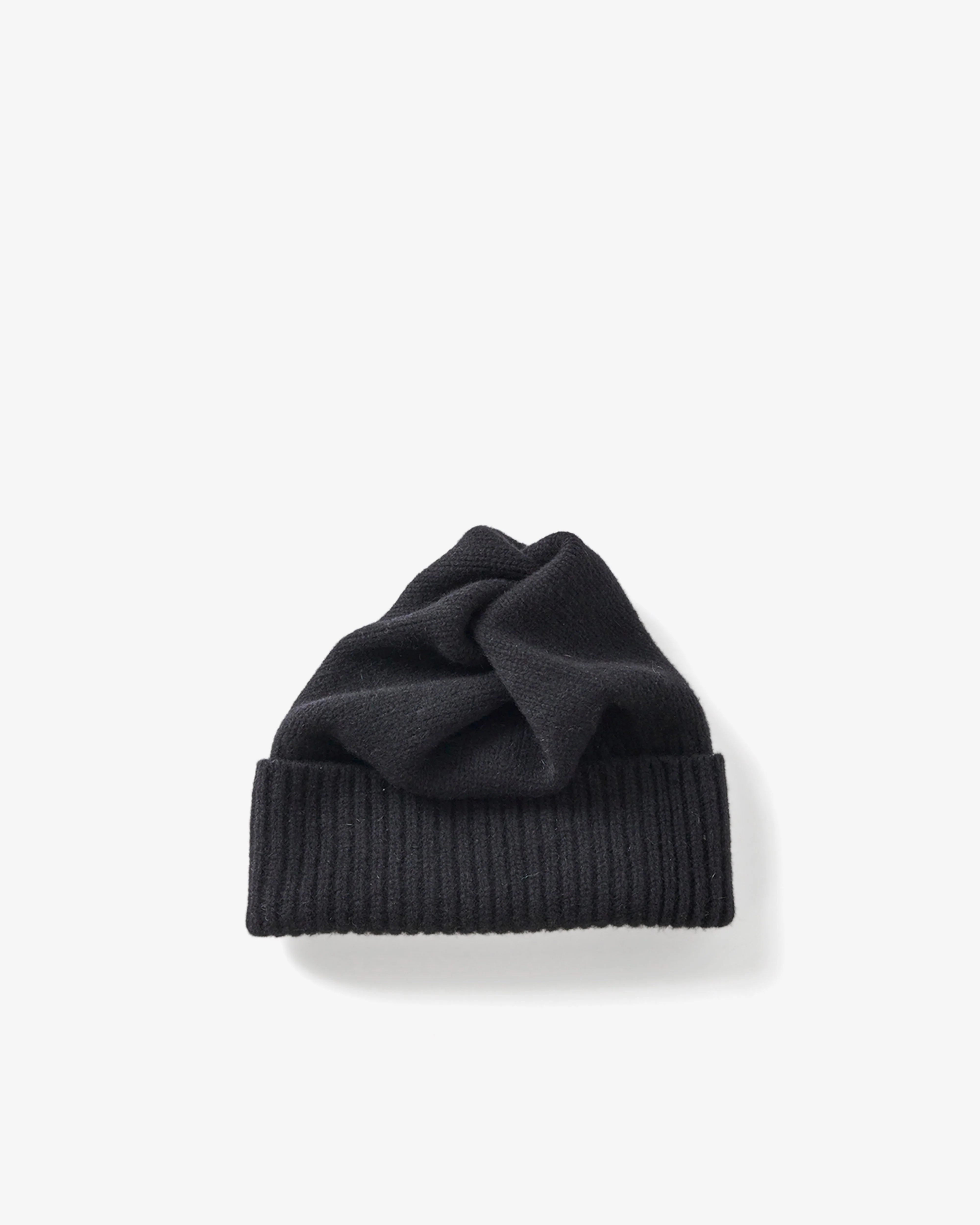 Mature Ha - Women's Pleats Knit Cap - (Black)