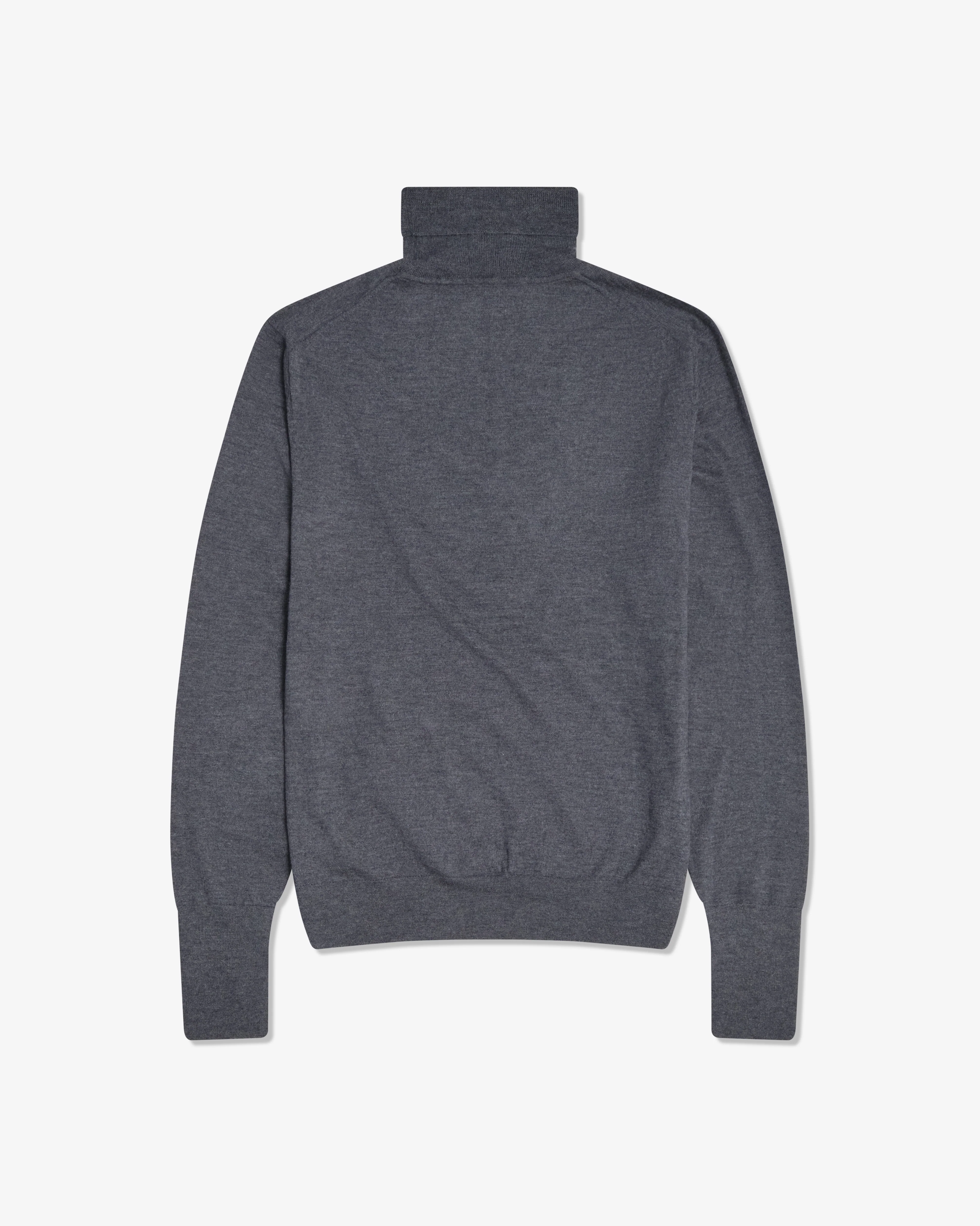 A.Presse - Men’s High Gauge Turtleneck - (Grey)