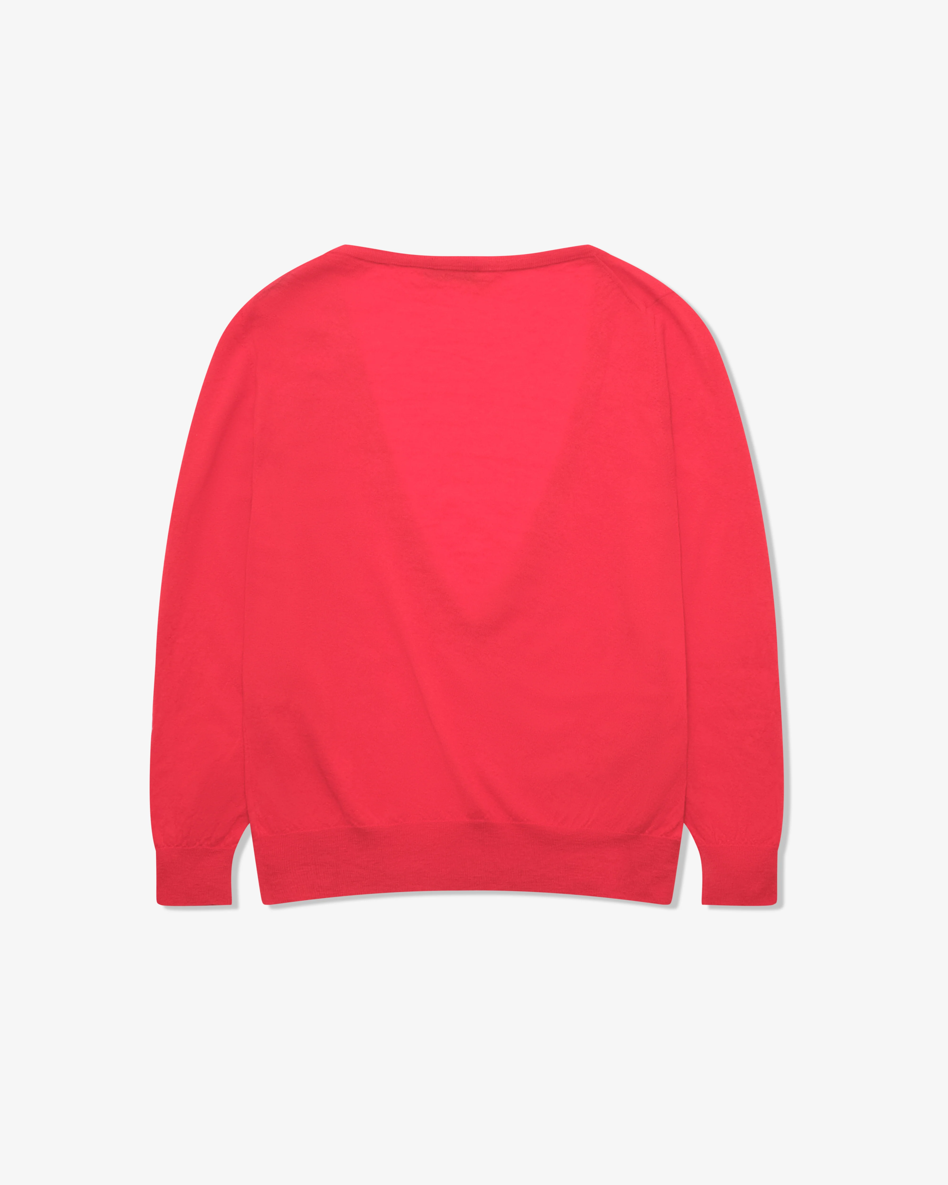 Prada - Women's Cashmere V-Neck Pullover - (Red)