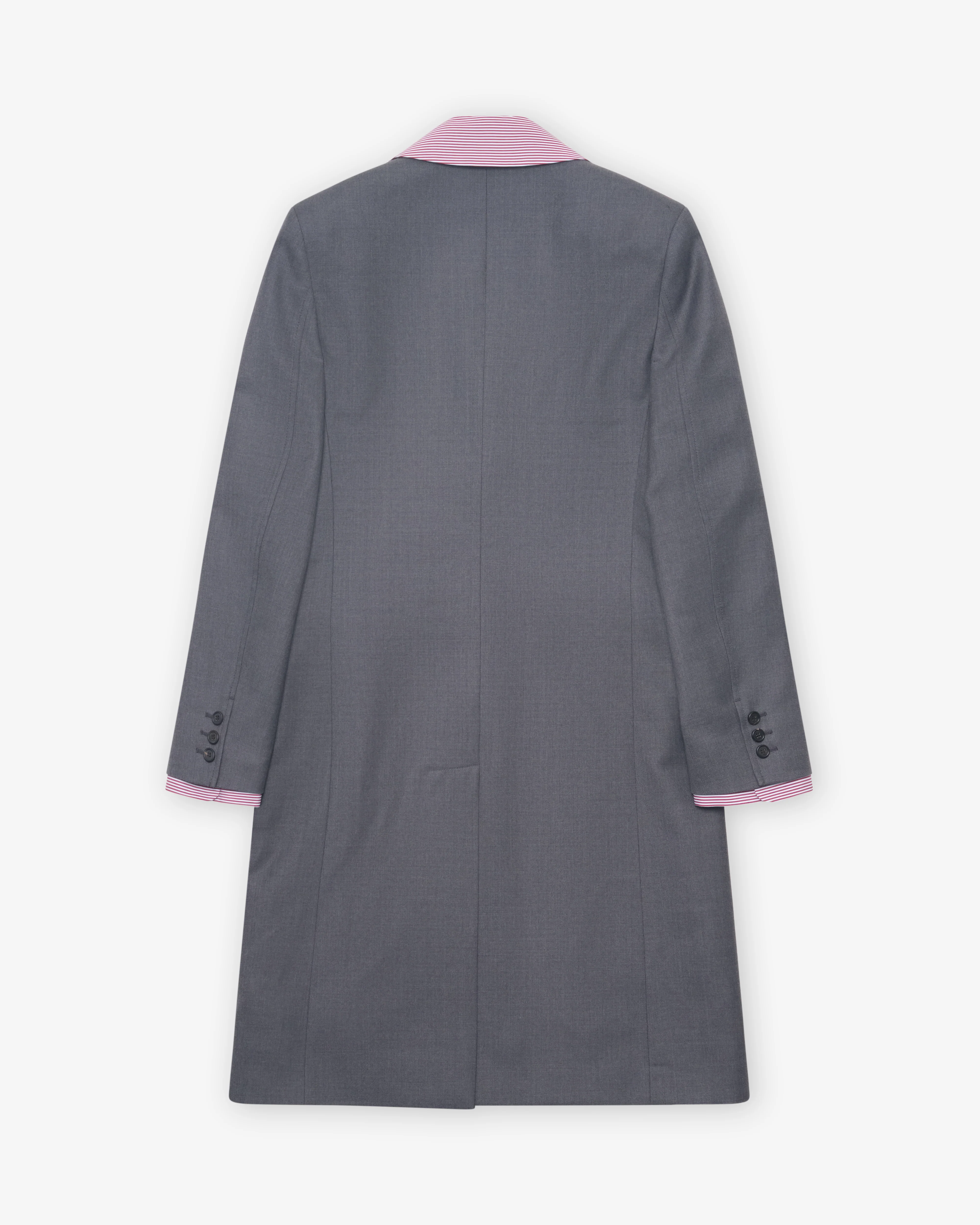 Miu Miu - Women's Single-Breasted Gabardine Coat - (Anthracite)