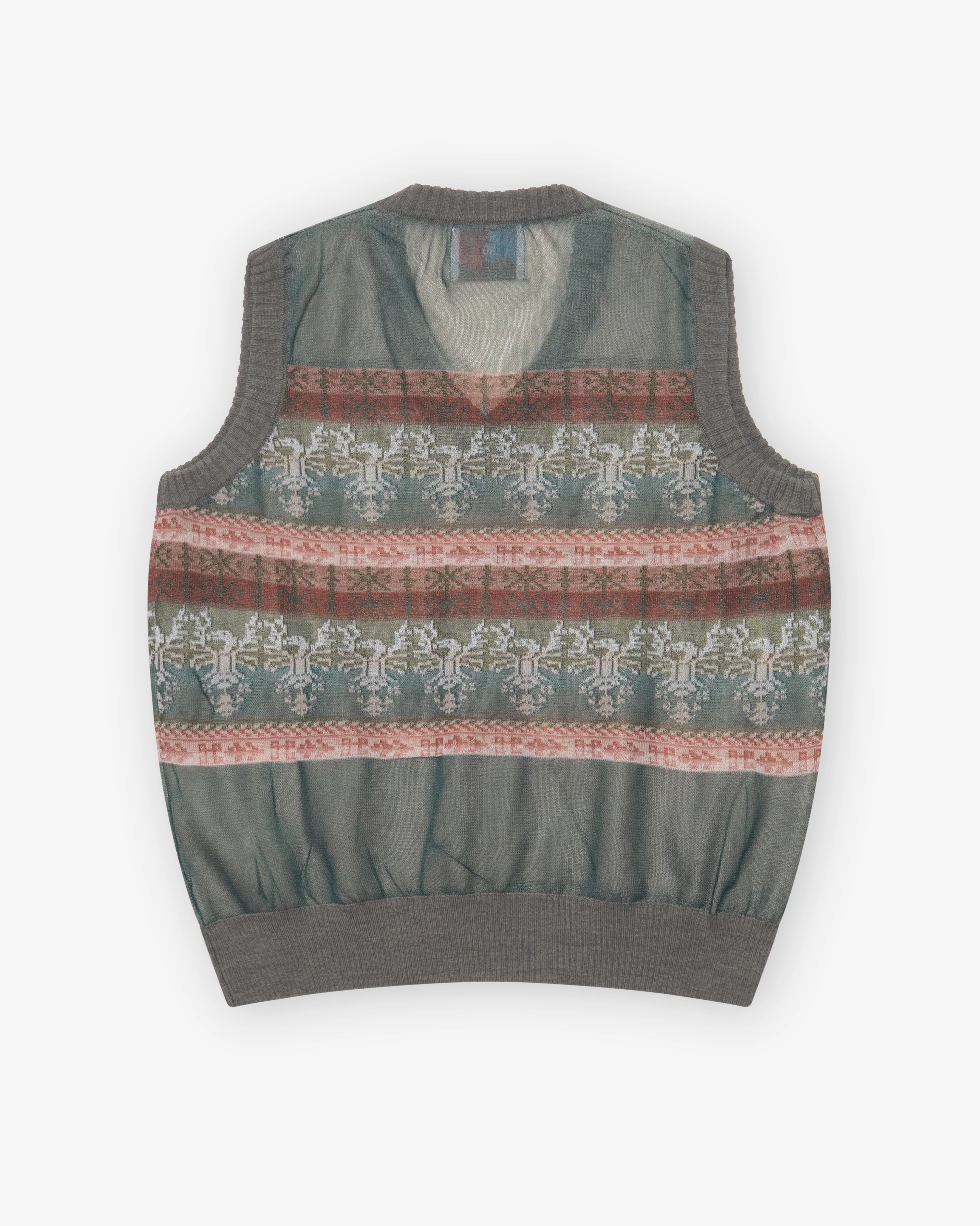 Oscar Ouyang - Men's Jacquard Gilet - (Green)