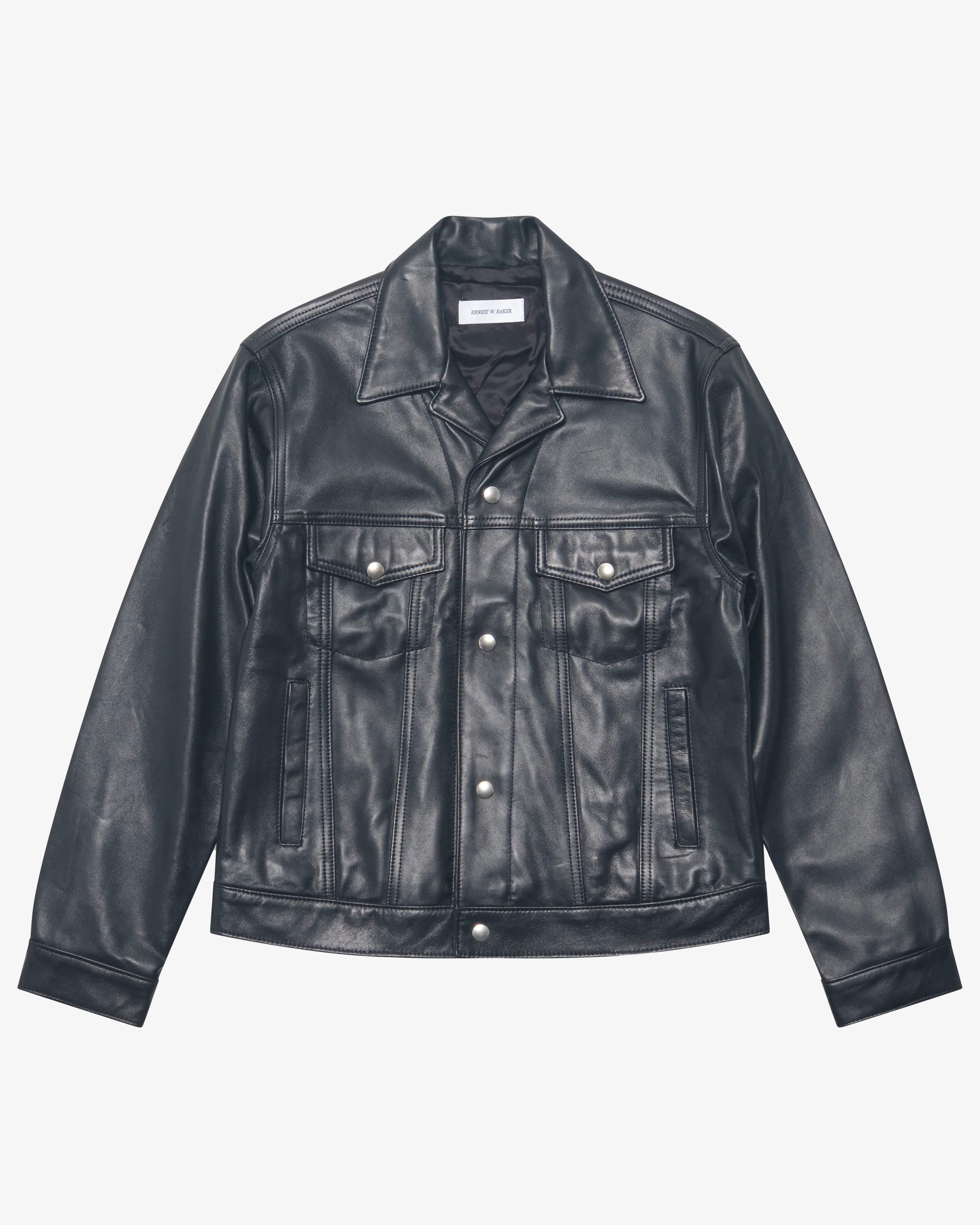 Ernest W. Baker - Men's Diamond Spread Collar Jacket - (Black)