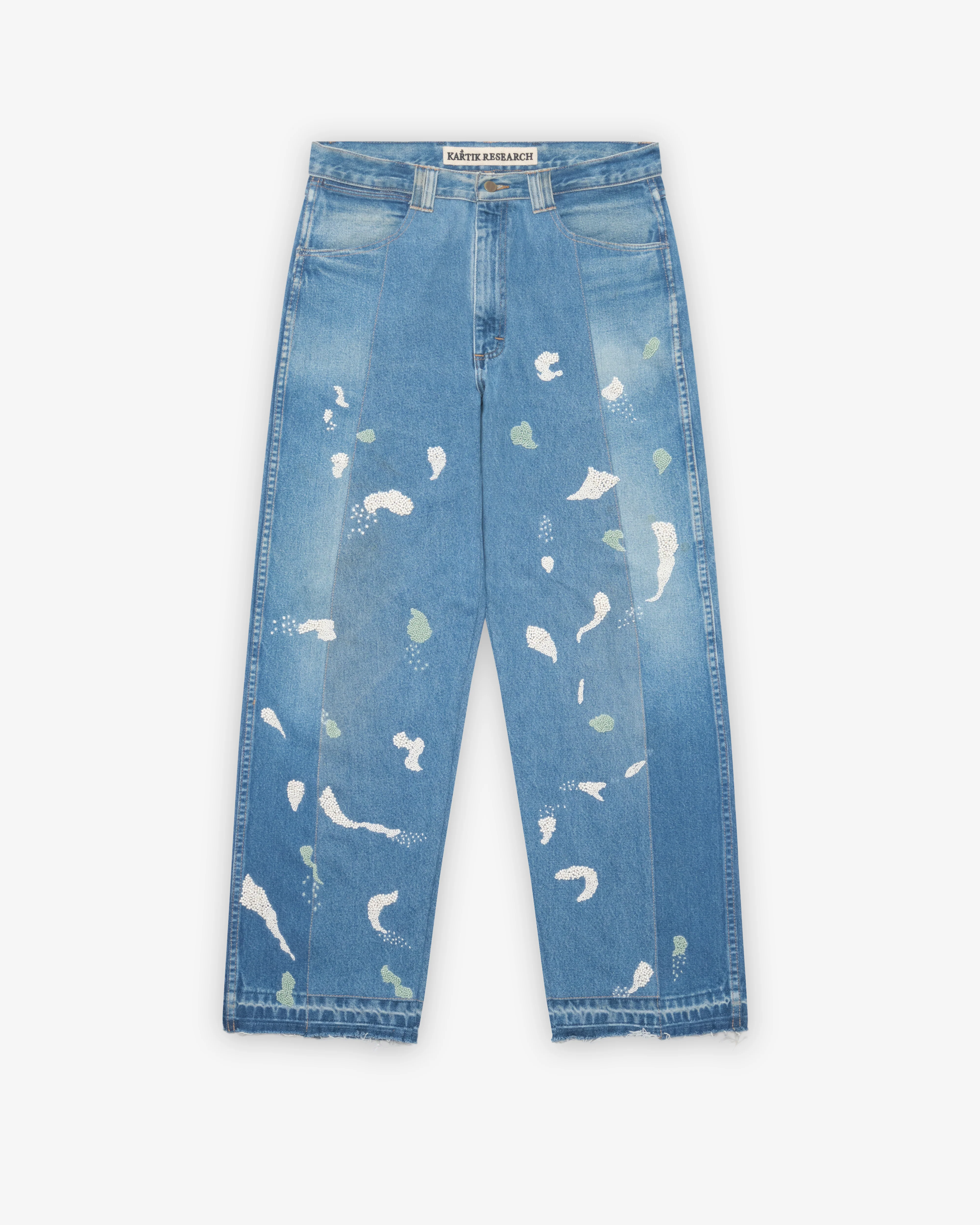 Kartik Research - Men's Paint Splatter Denim - (Light Wash)