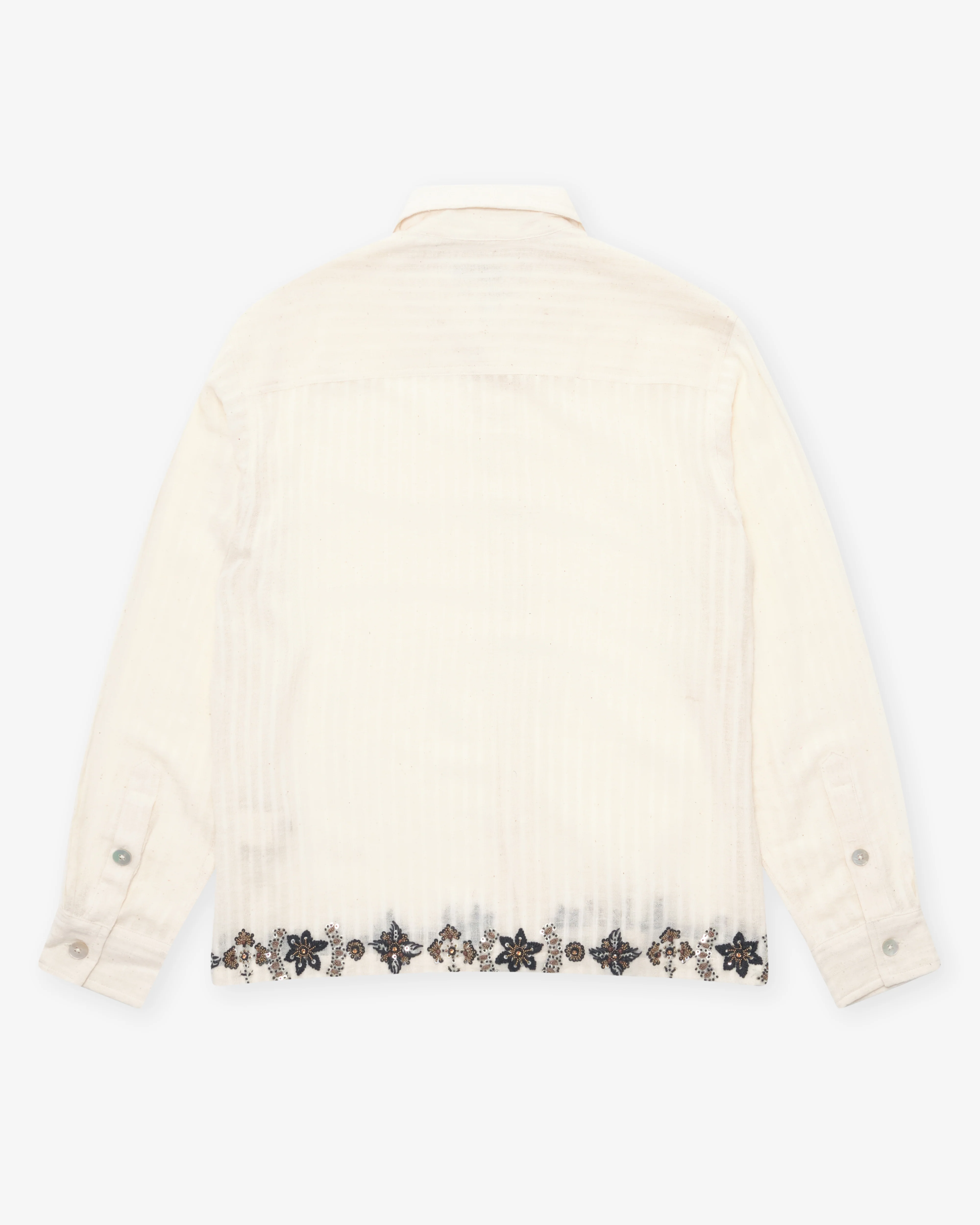 Kartik Research - Men's Camp Shirt - (White/Black/Gold)