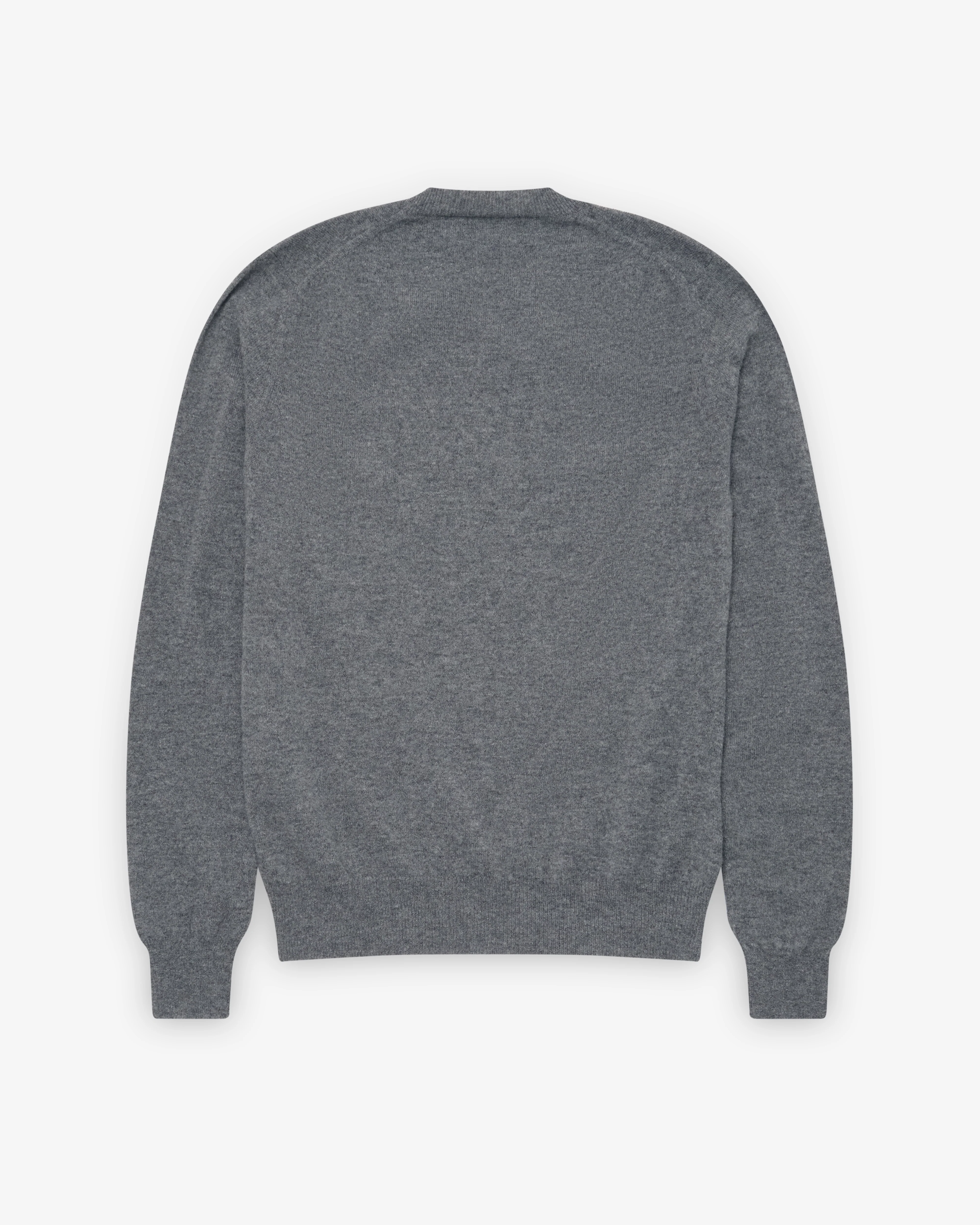 Play Comme des Garçons - Gold Heart V-Neck Sweater - (Mid Grey)