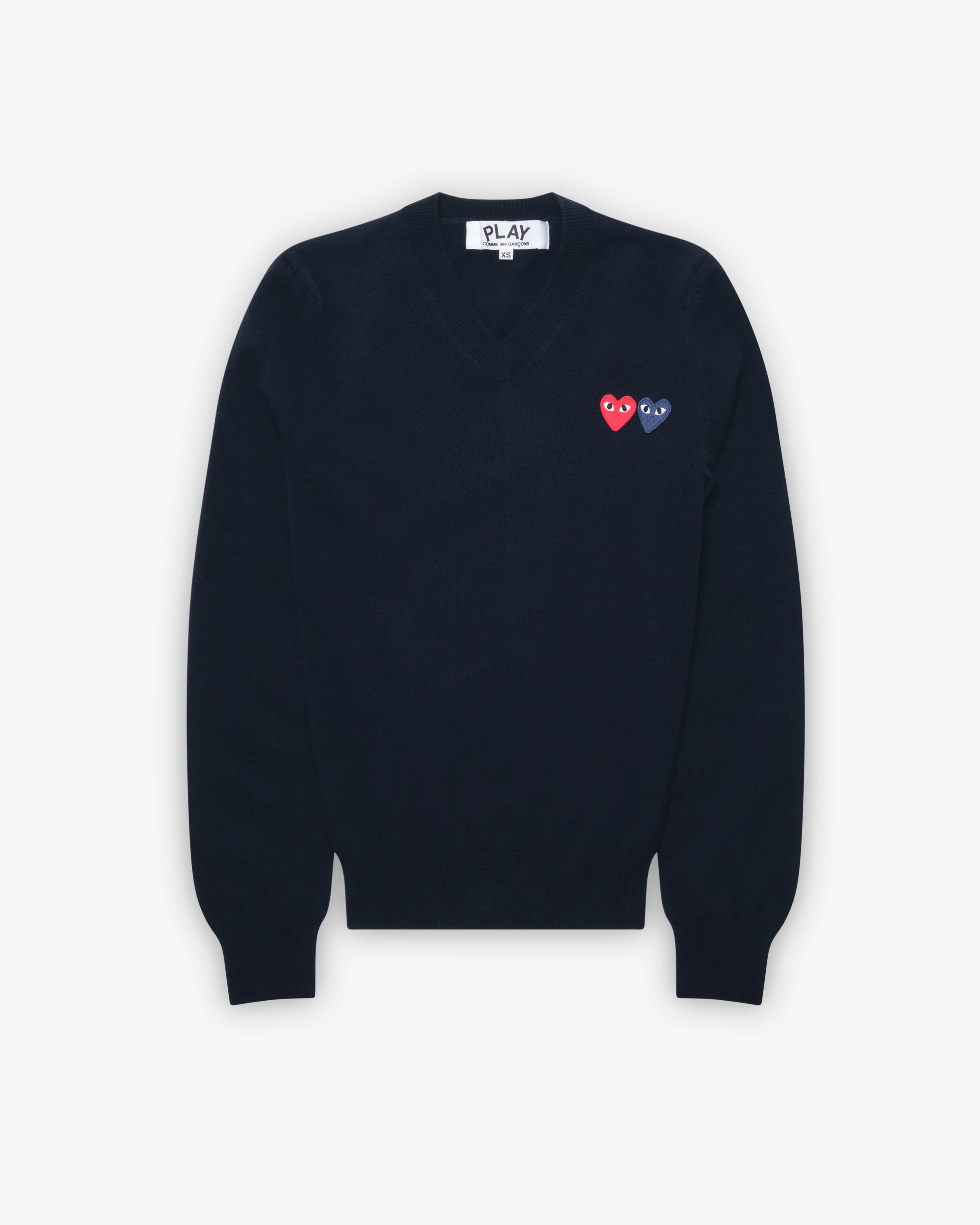 Play Comme des Garçons - Double Heart Sweater - (Black)