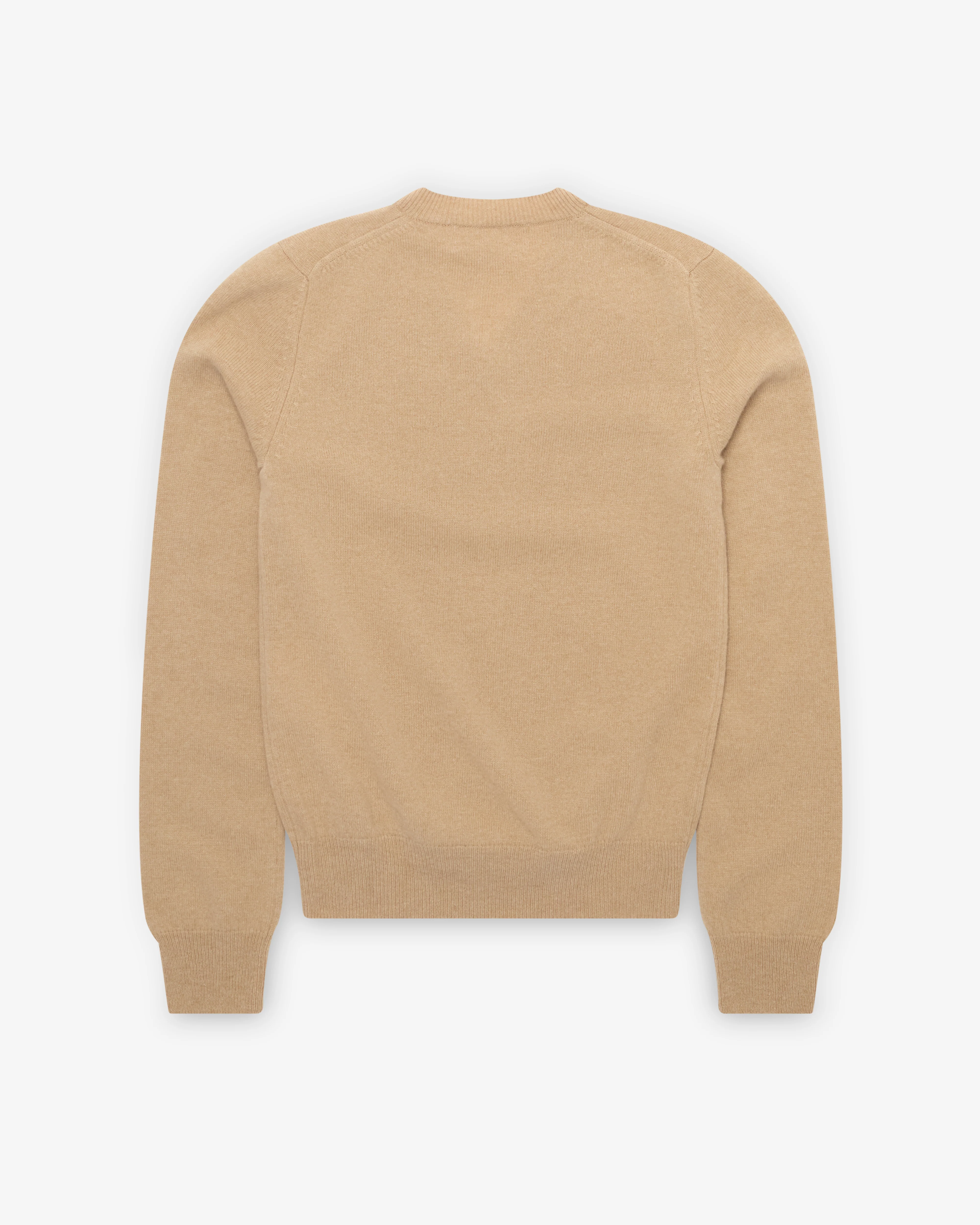 Play Comme des Garçons - White Heart V-Neck Sweater - (Camel)