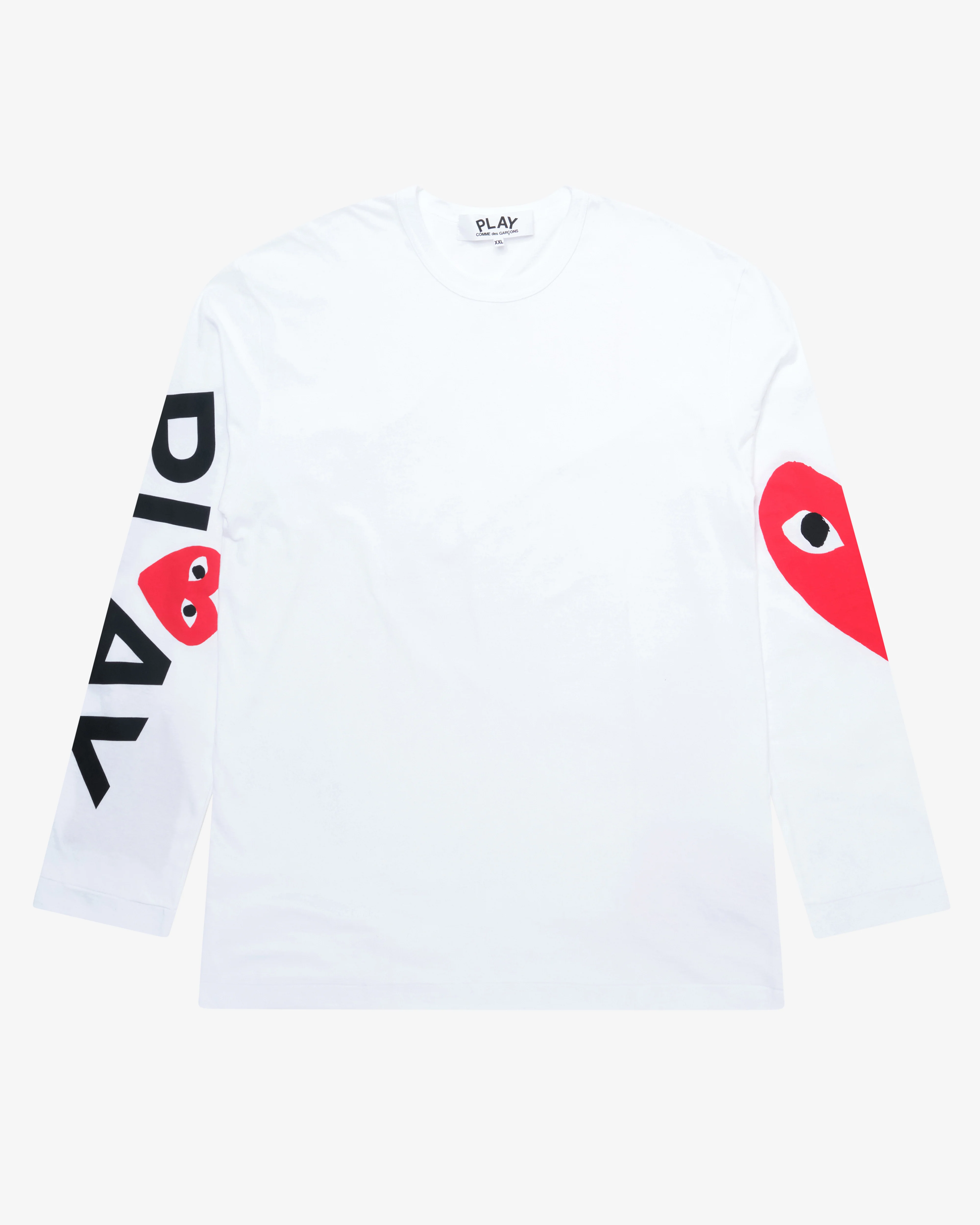 Play Comme des Garçons - Big Heart Long Sleeve - (White)