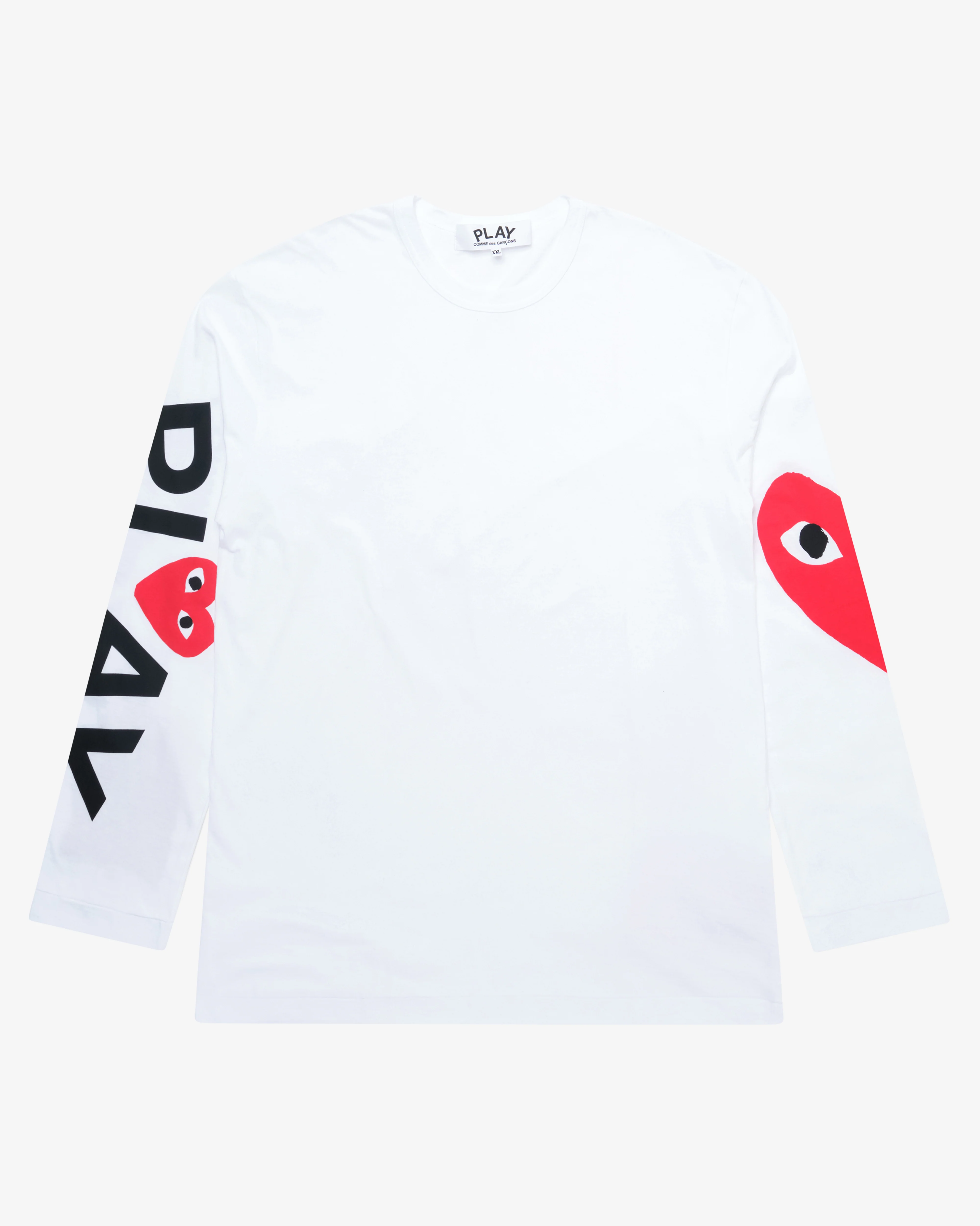 Play Comme des Garçons - Big Heart Long Sleeve - (White)