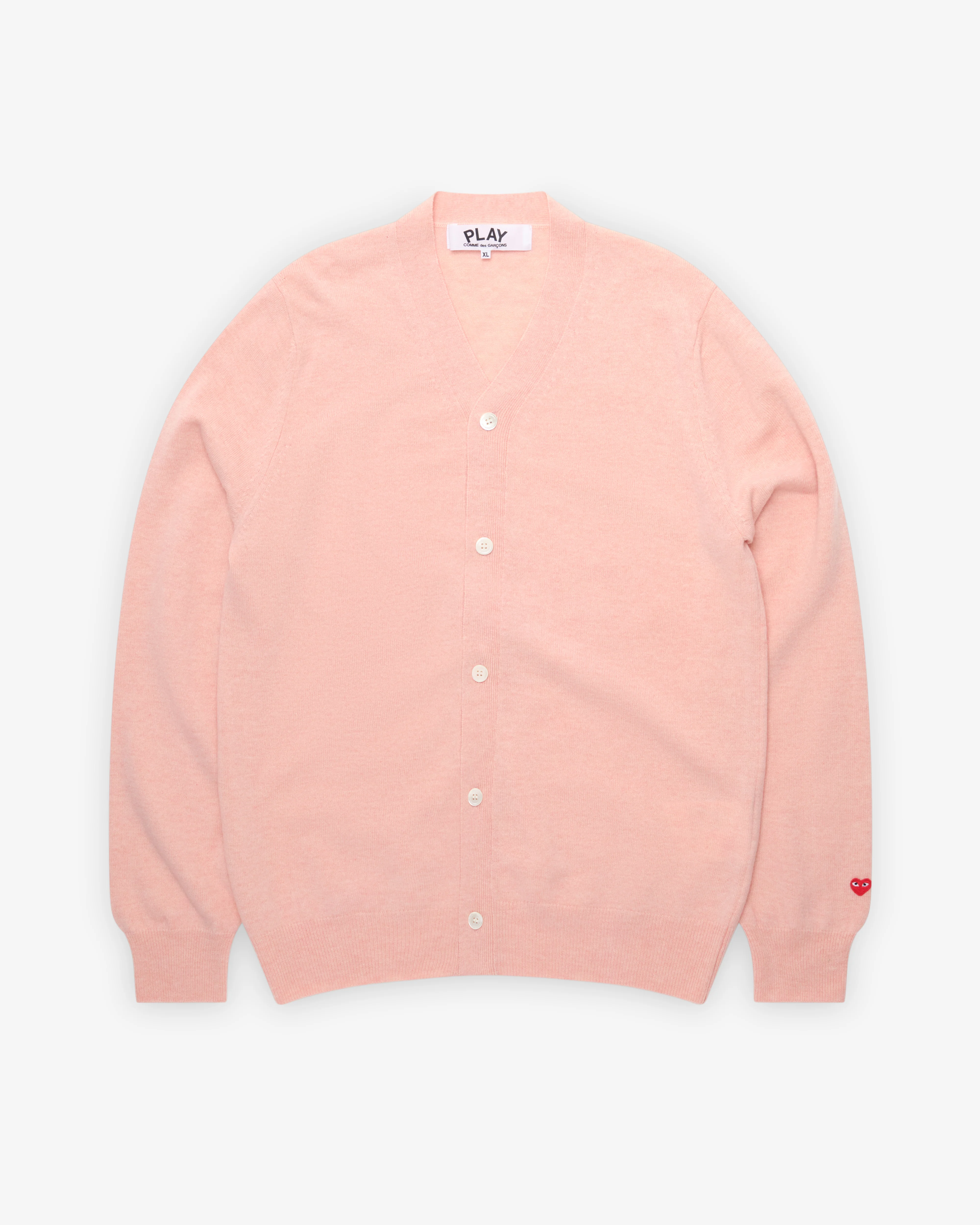 Play Comme des Garçons - Men's Cardigan - (Light Pink)