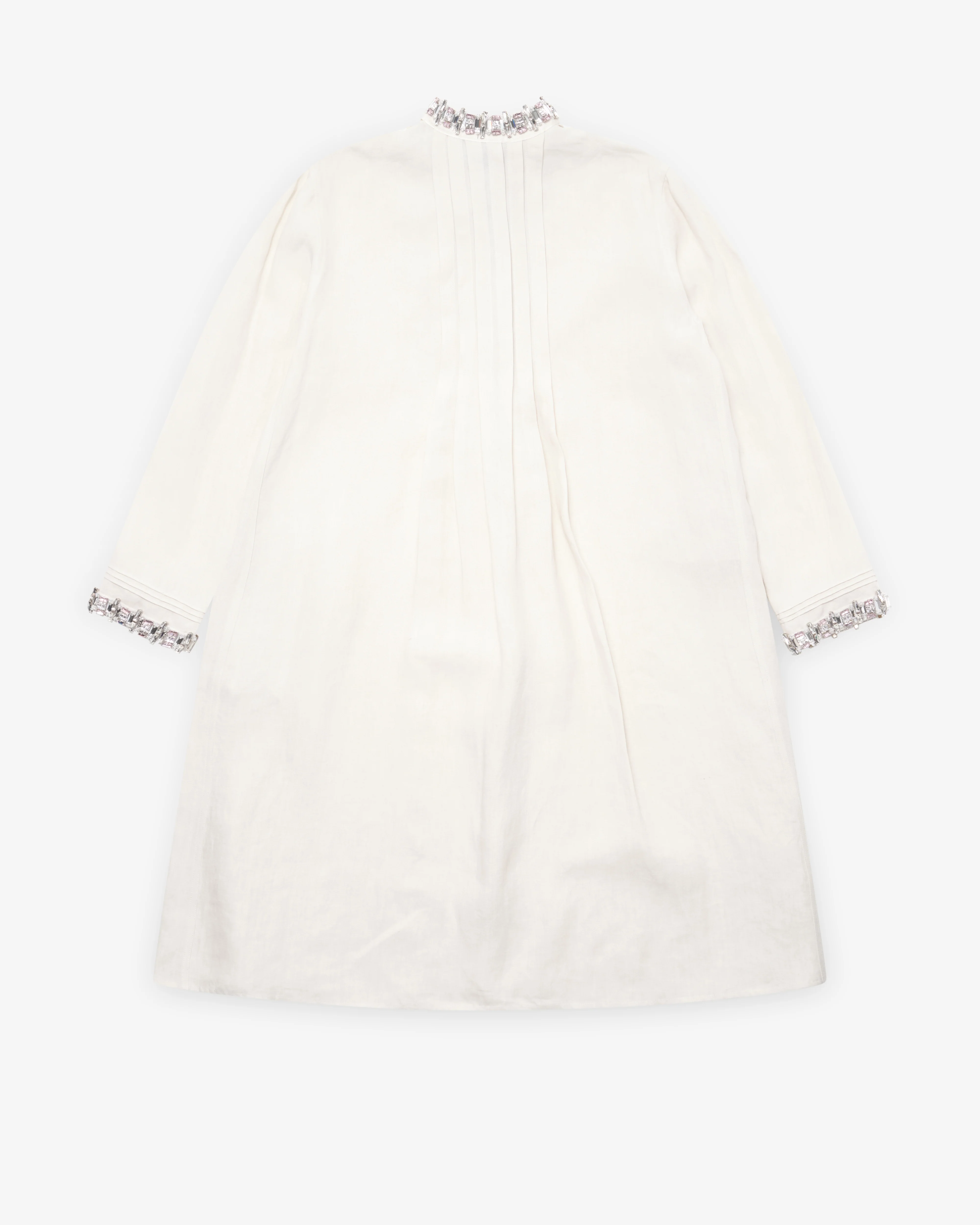 Prada - Women's Embellished Dress - (Talc)