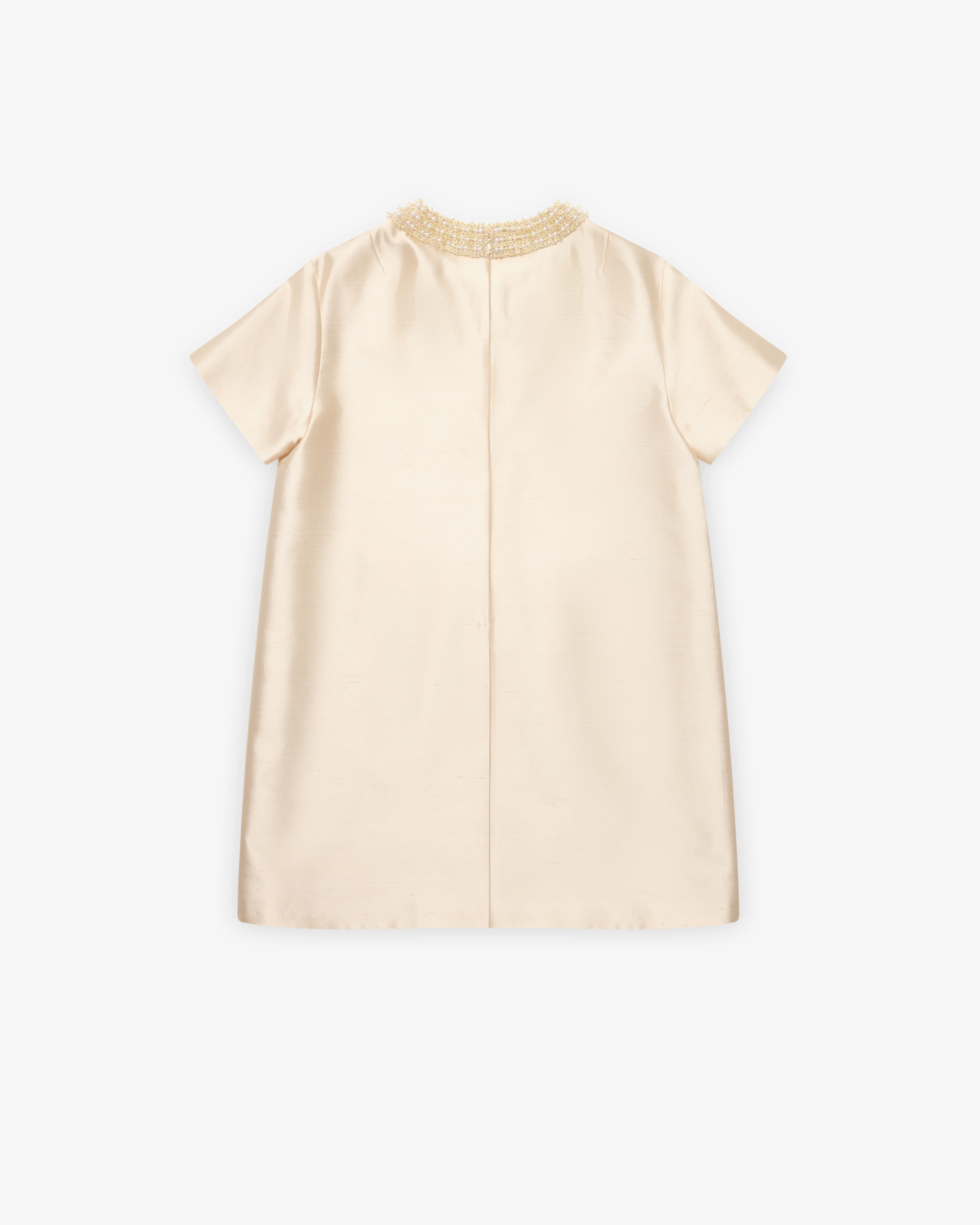 Prada - Women's Embroidered Double Shantung Dress - (Sand Beige)