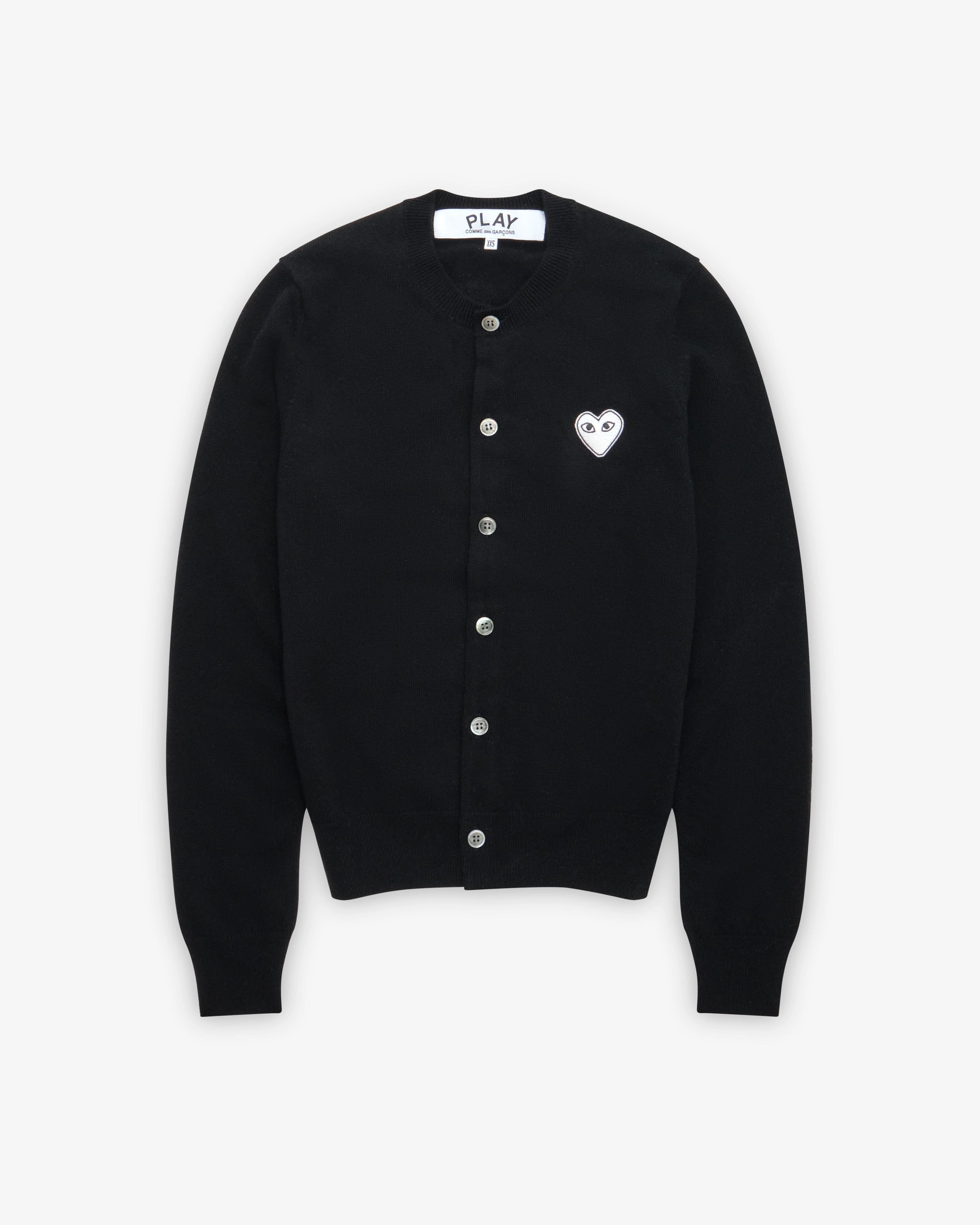 Play Comme des Garçons - White Heart Cardigan - (Black)