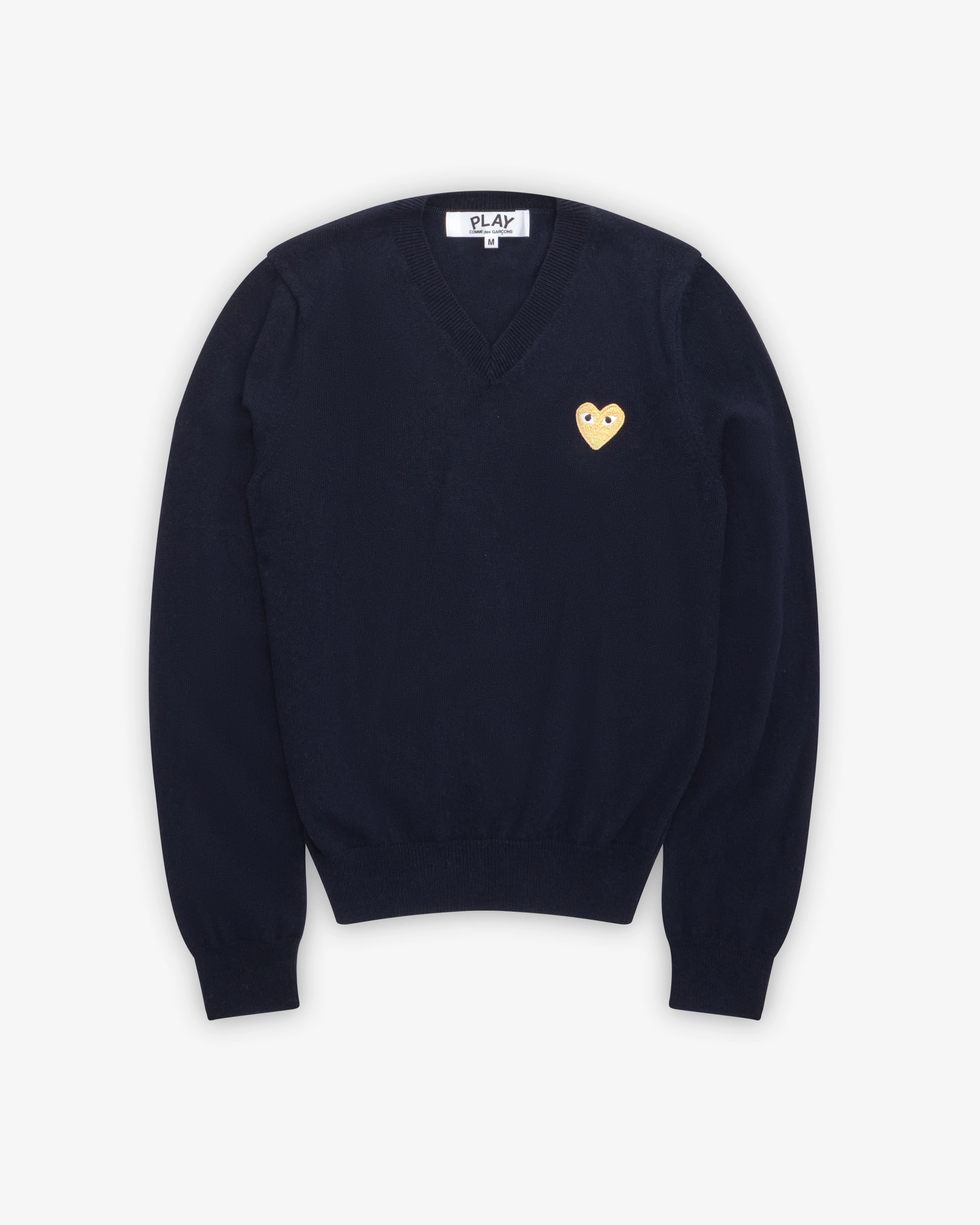 Play Comme des Garçons - Gold Heart Men’s Cardigan - (Navy)