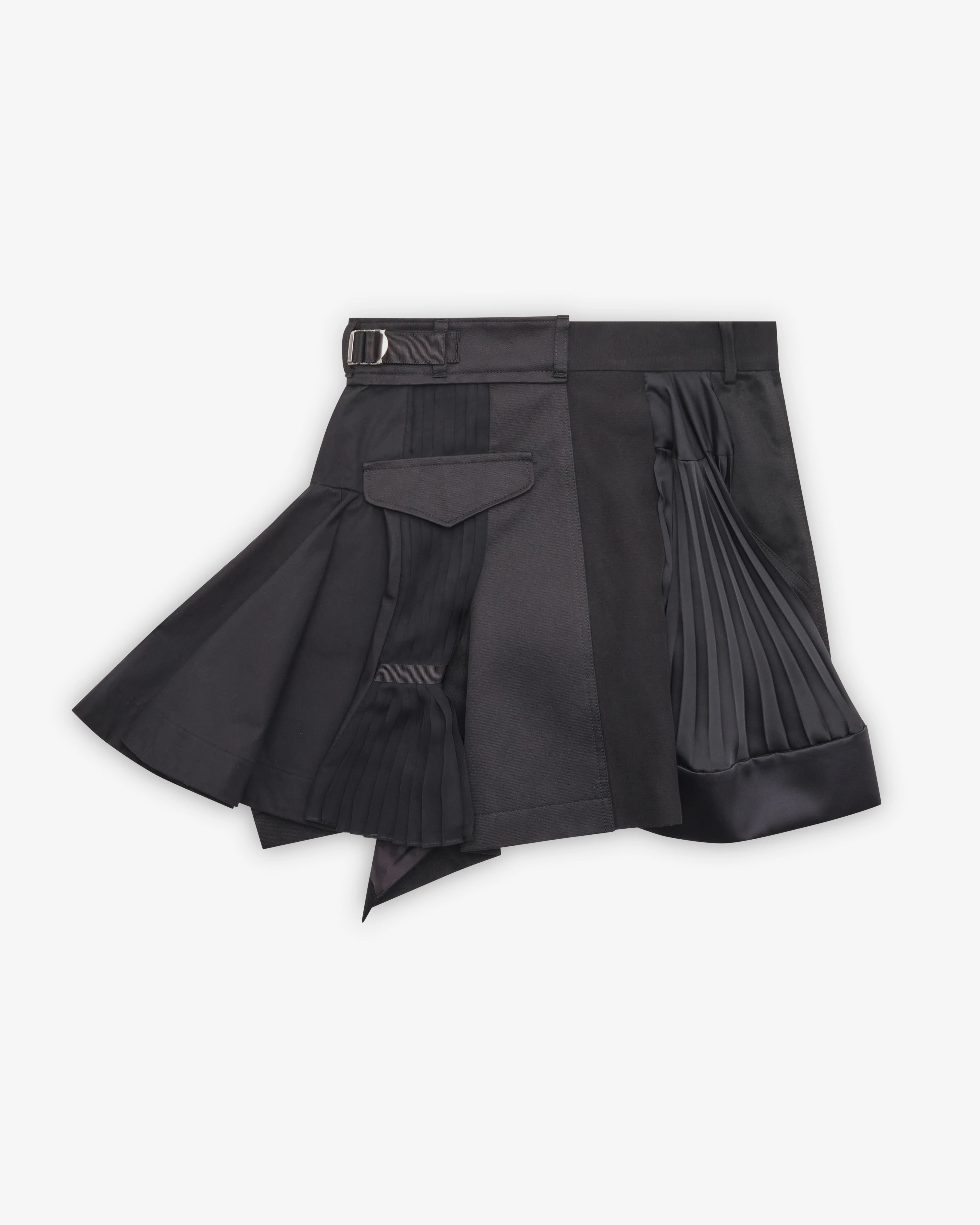 Sacai - Women's Mixed-Fabric Skirt - (Black)