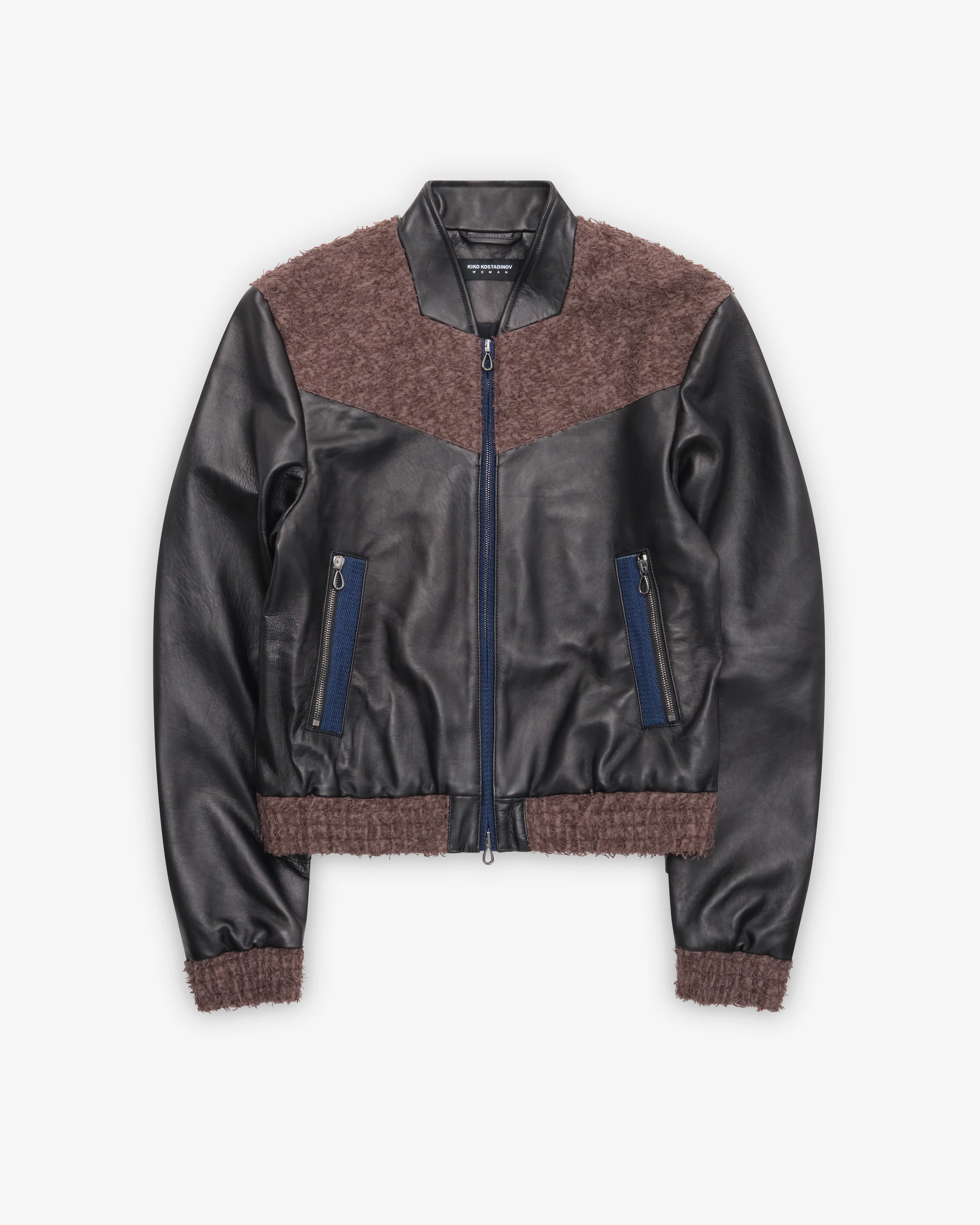 Kiko Kostadinov - Women's Konrad Leather Jacket - (Oil Black)