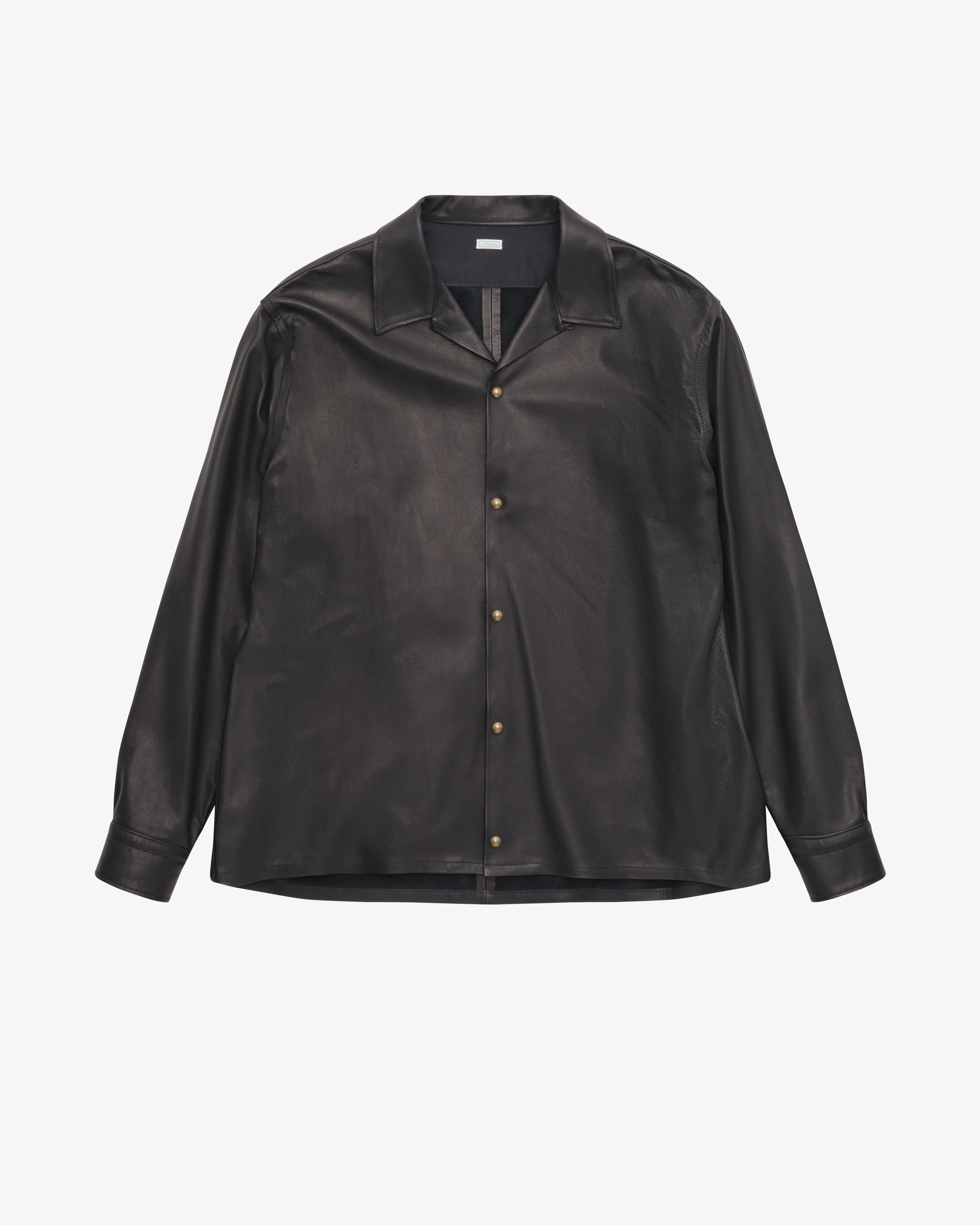 A.Presse - Men's Loop Collar Shirt - (Black)