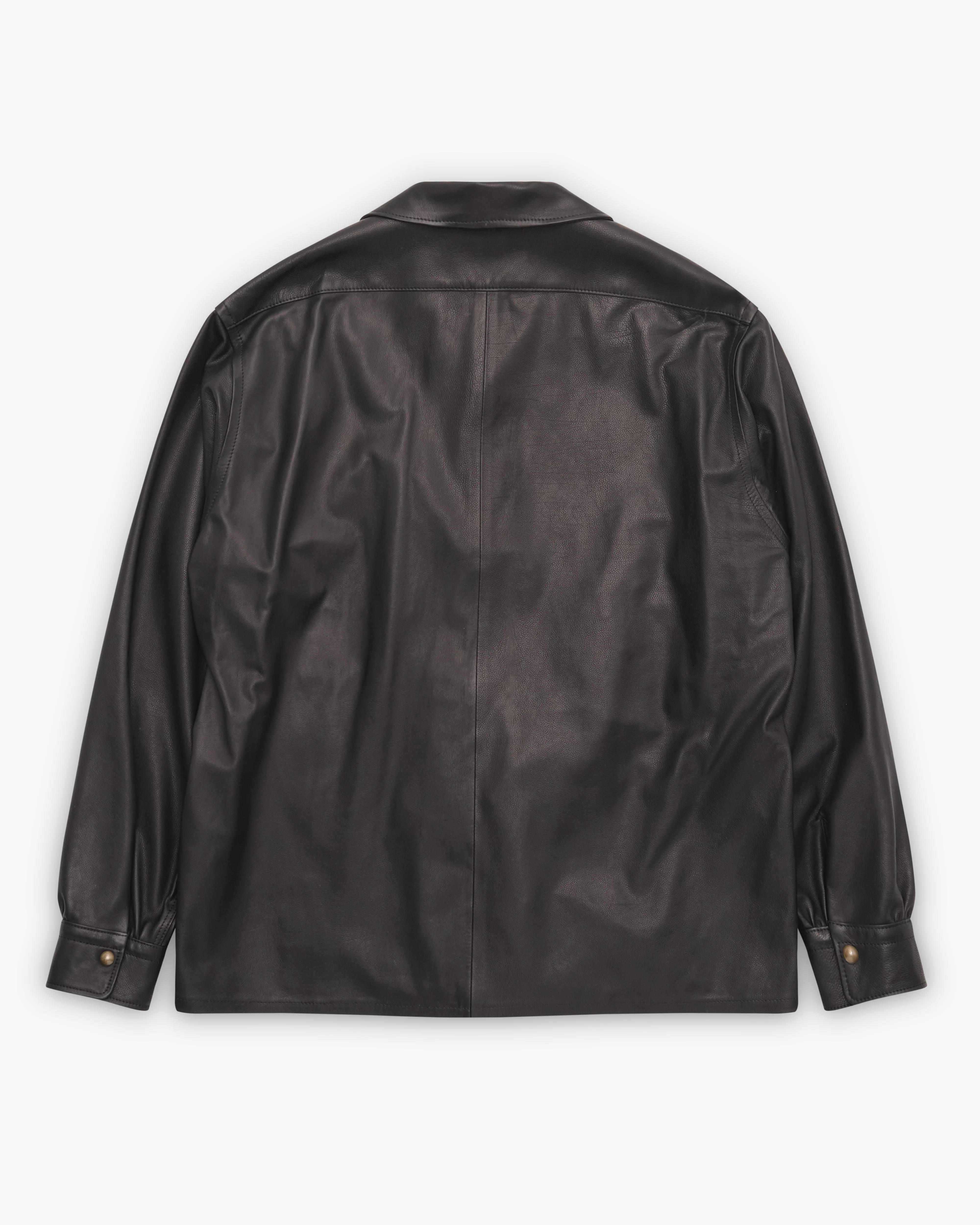 A.Presse - Men's Loop Collar Shirt - (Black)