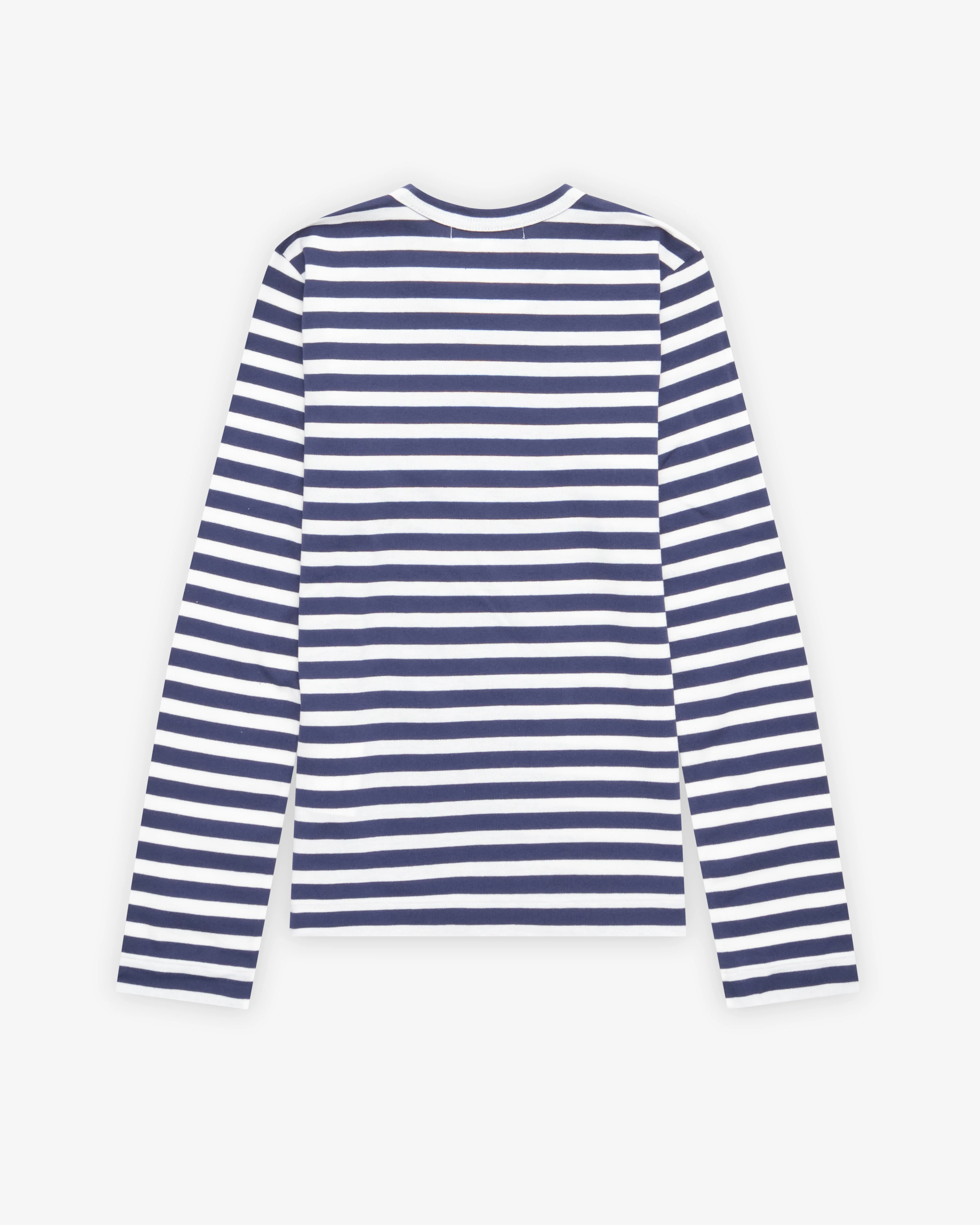 Play Comme des Garçons - Little Black Heart Striped T-Shirt - (Navy/White)