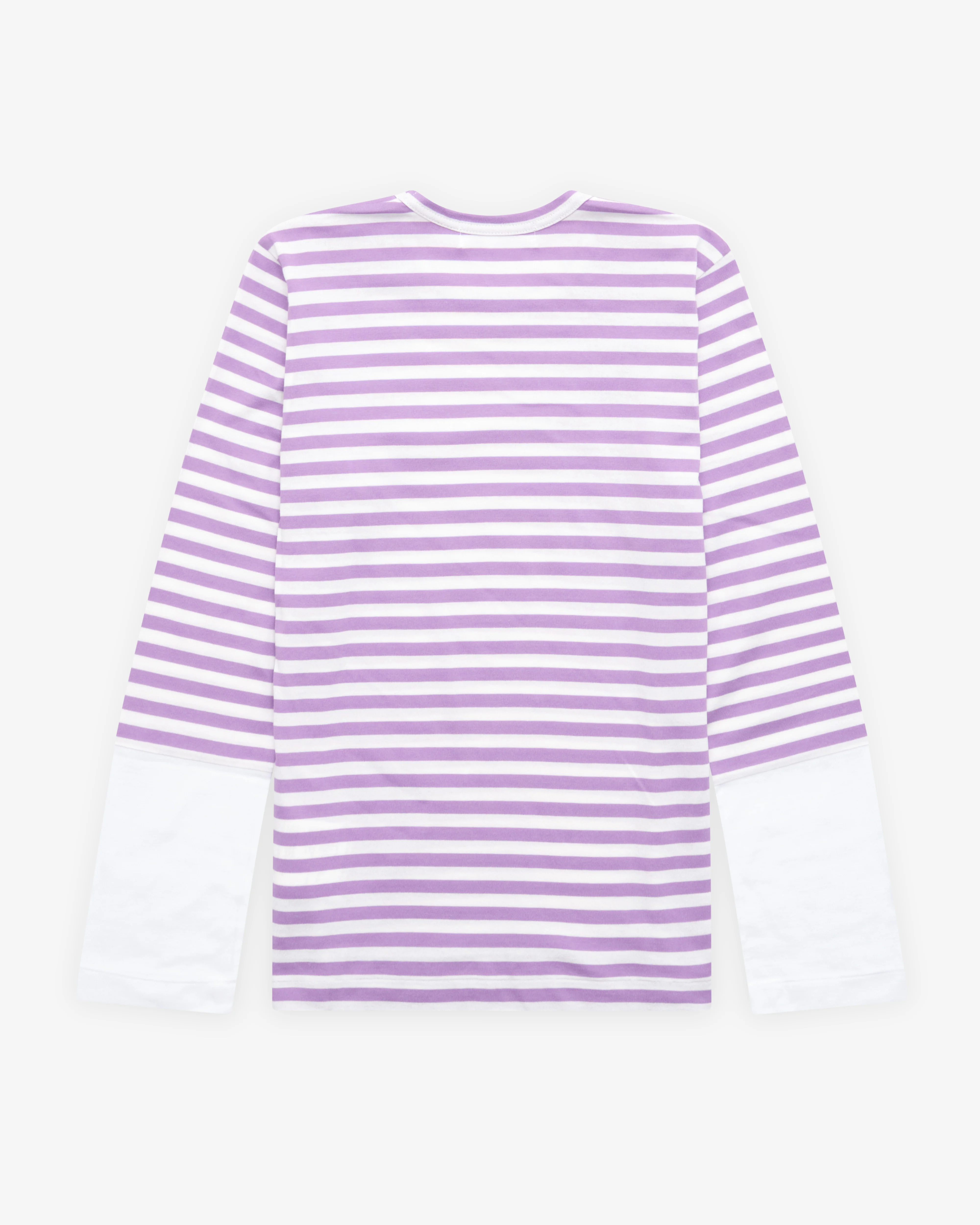 Play Comme des Garçons - Stripe White T-Shirt - (Purple)