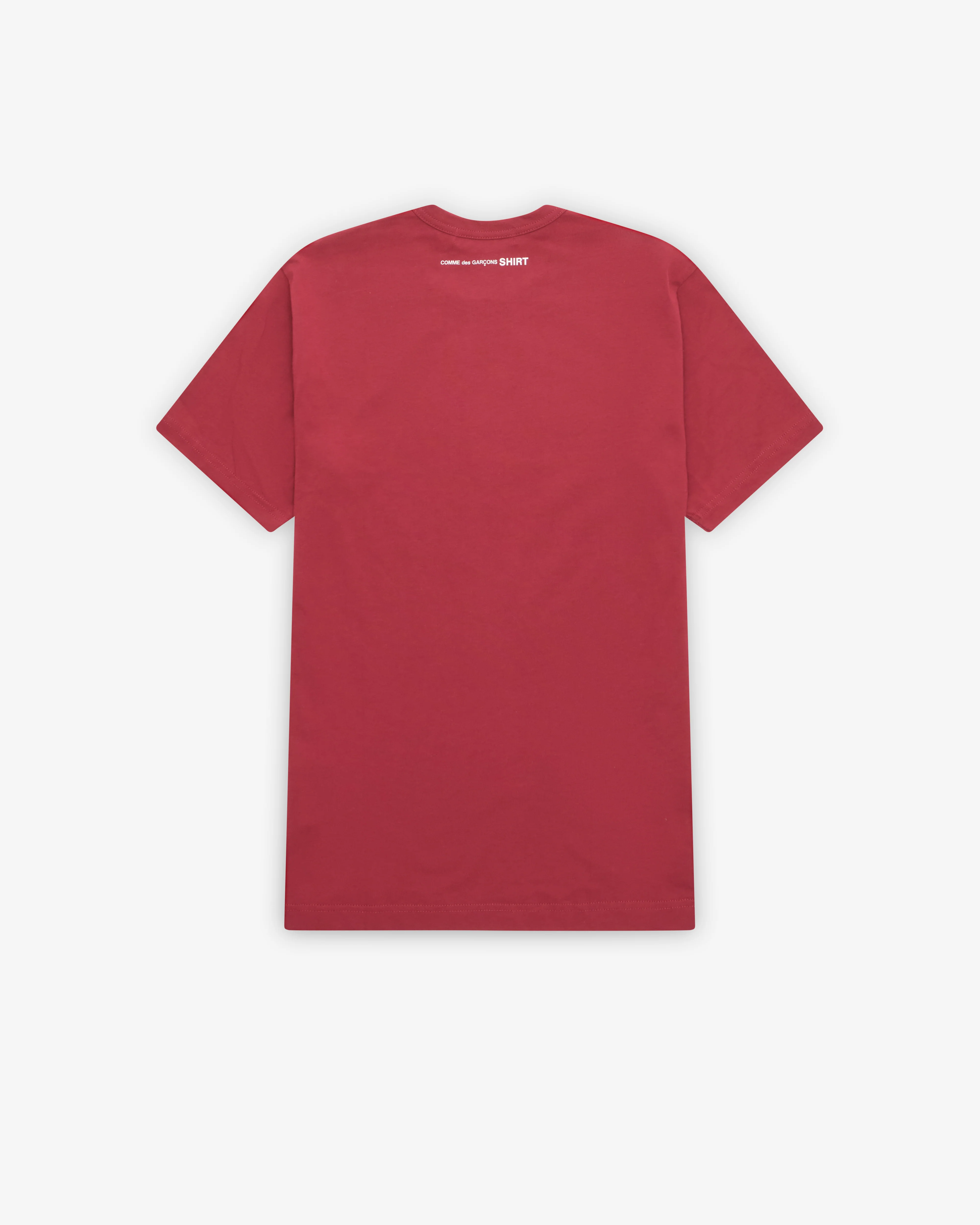 CDG Shirt - Rear Logo T-Shirt - (Burgundy)