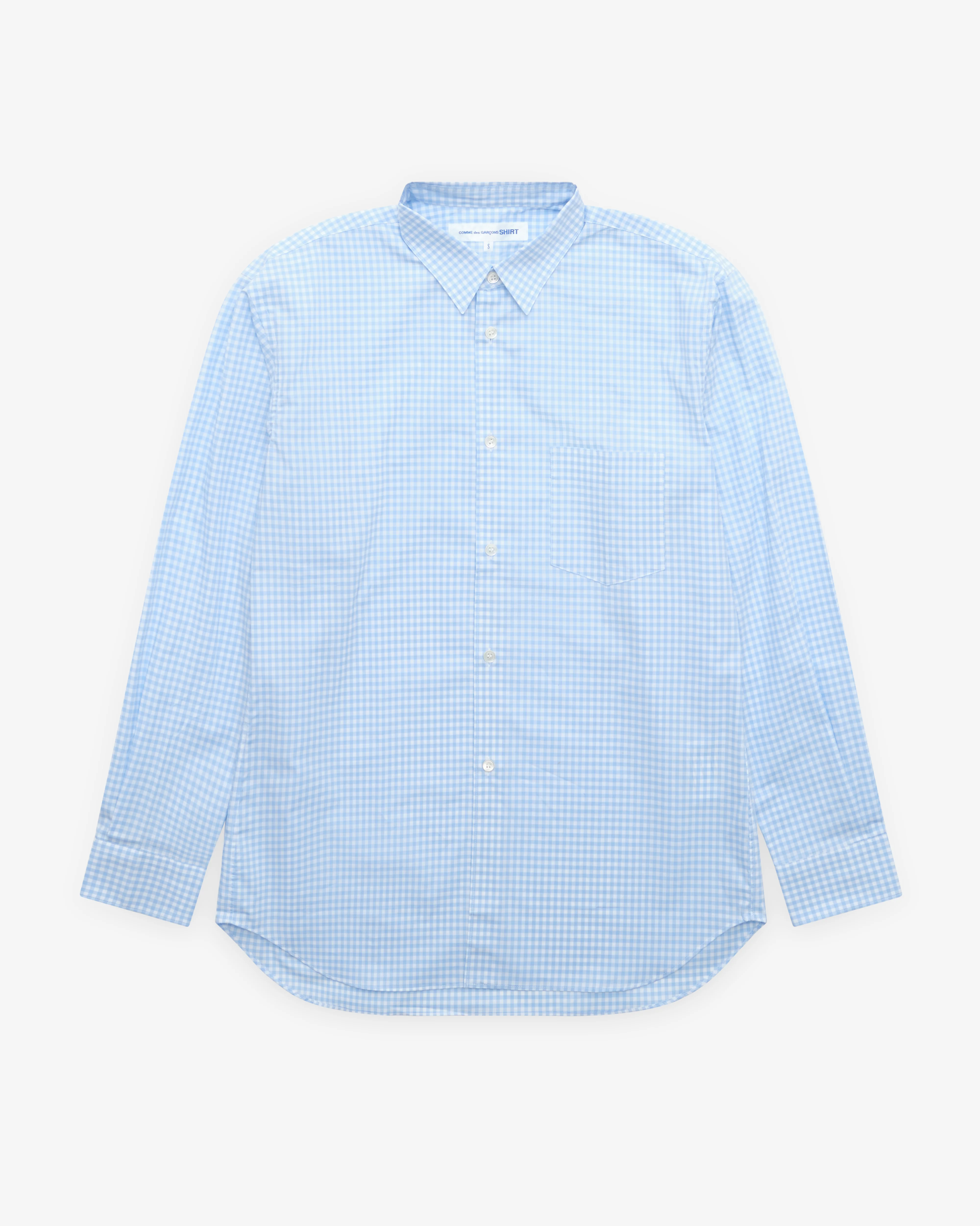CDG Shirt Forever - Men's Classic Fit Checked Shirt - (Blue)