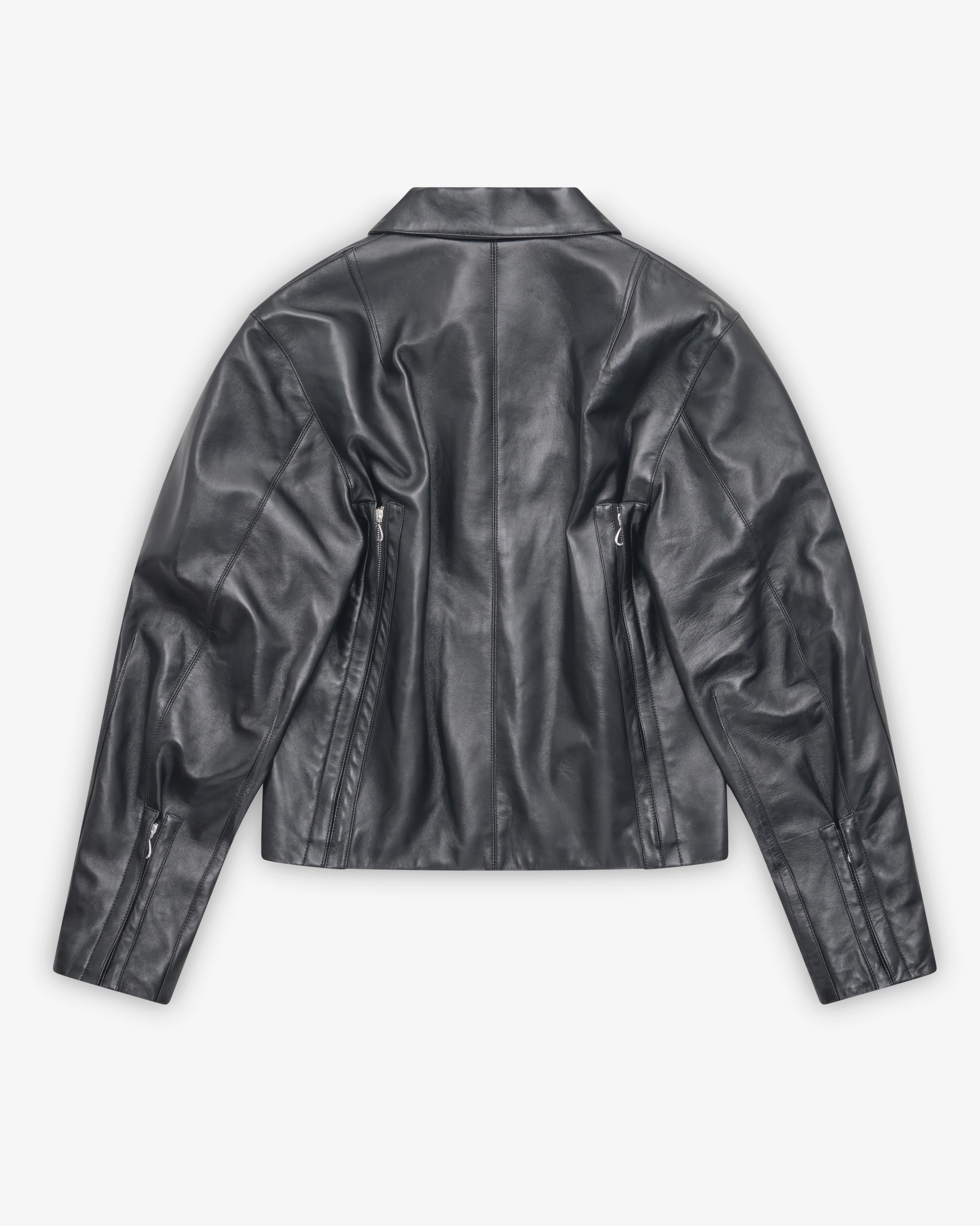Kiko Kostadinov - Men's Lur Leather Jacket - (Smoky Black)