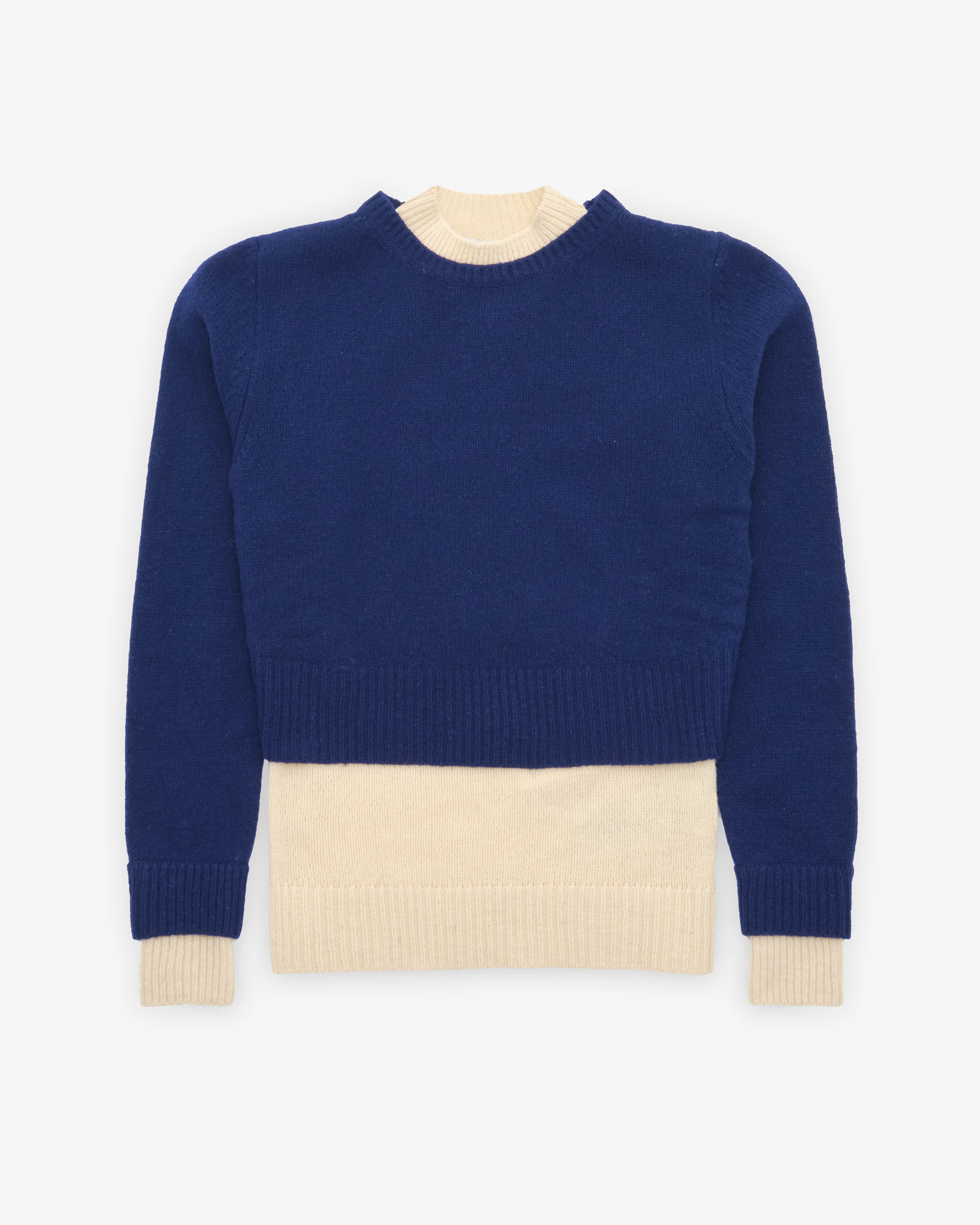 Jil Sander - Women's Double-Layer Sweater - (Moon/River)