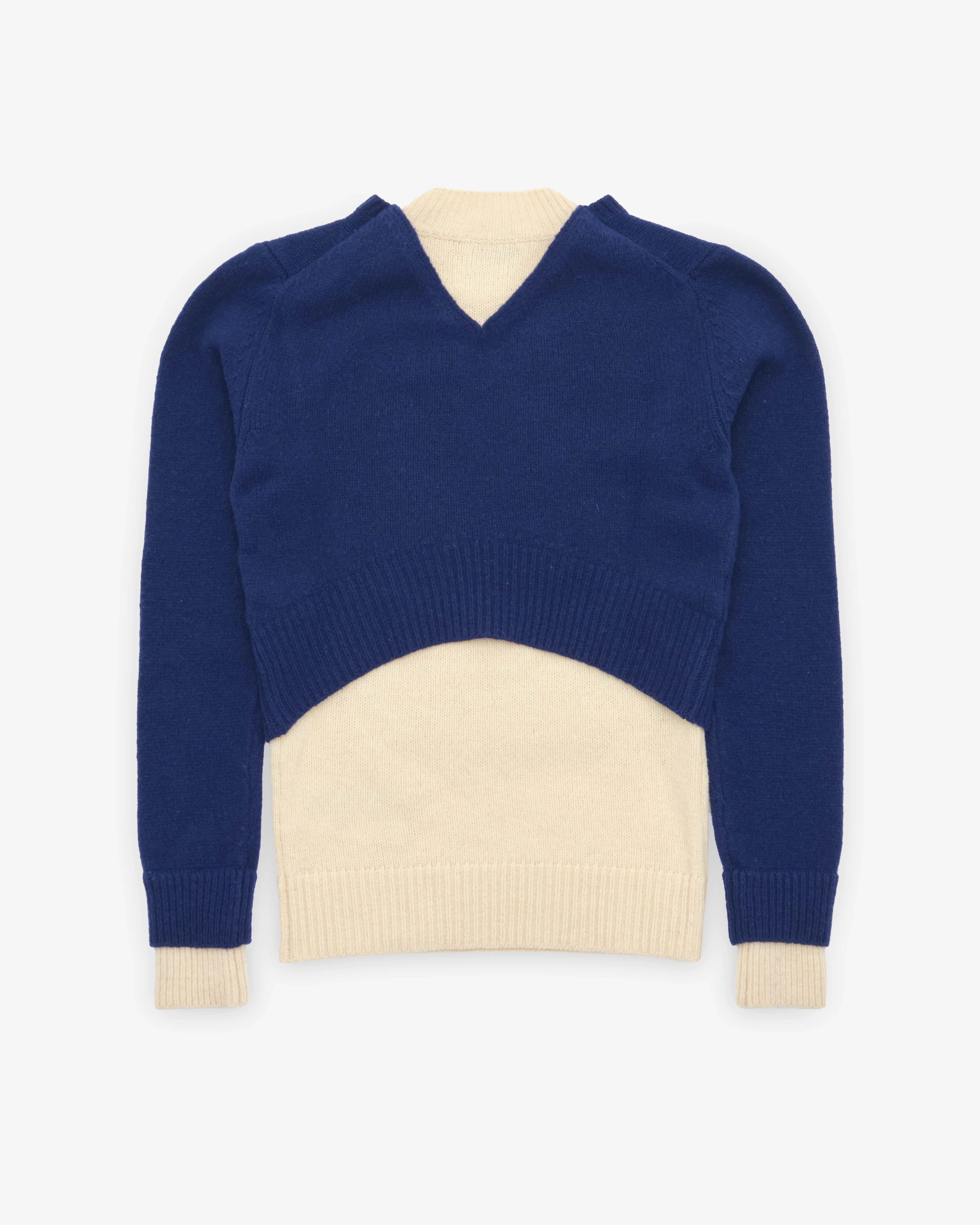 Jil Sander - Women's Double-Layer Sweater - (Moon/River)
