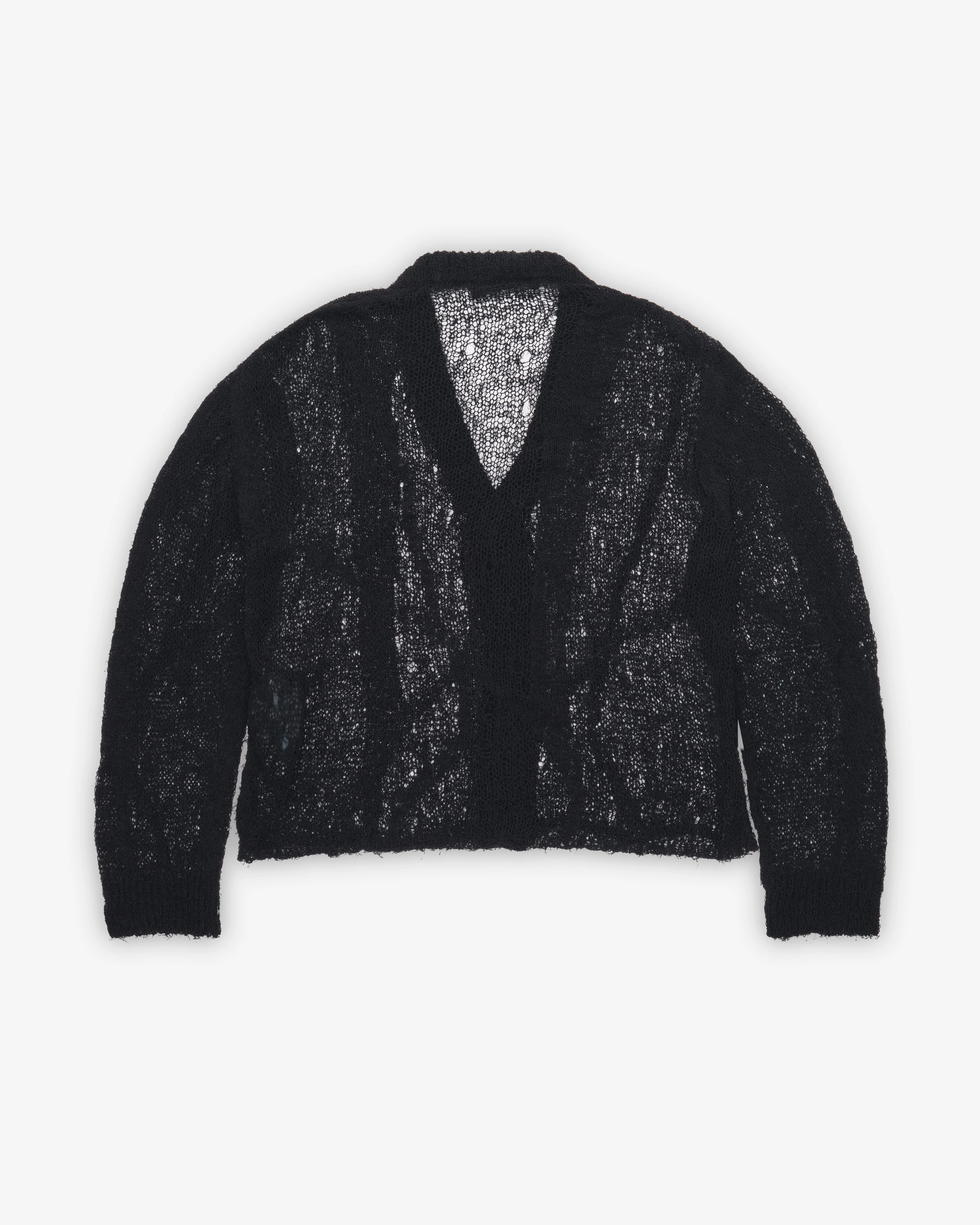 Our Legacy - Men's Academy Cardigan - (Black Ragged Open Linen)