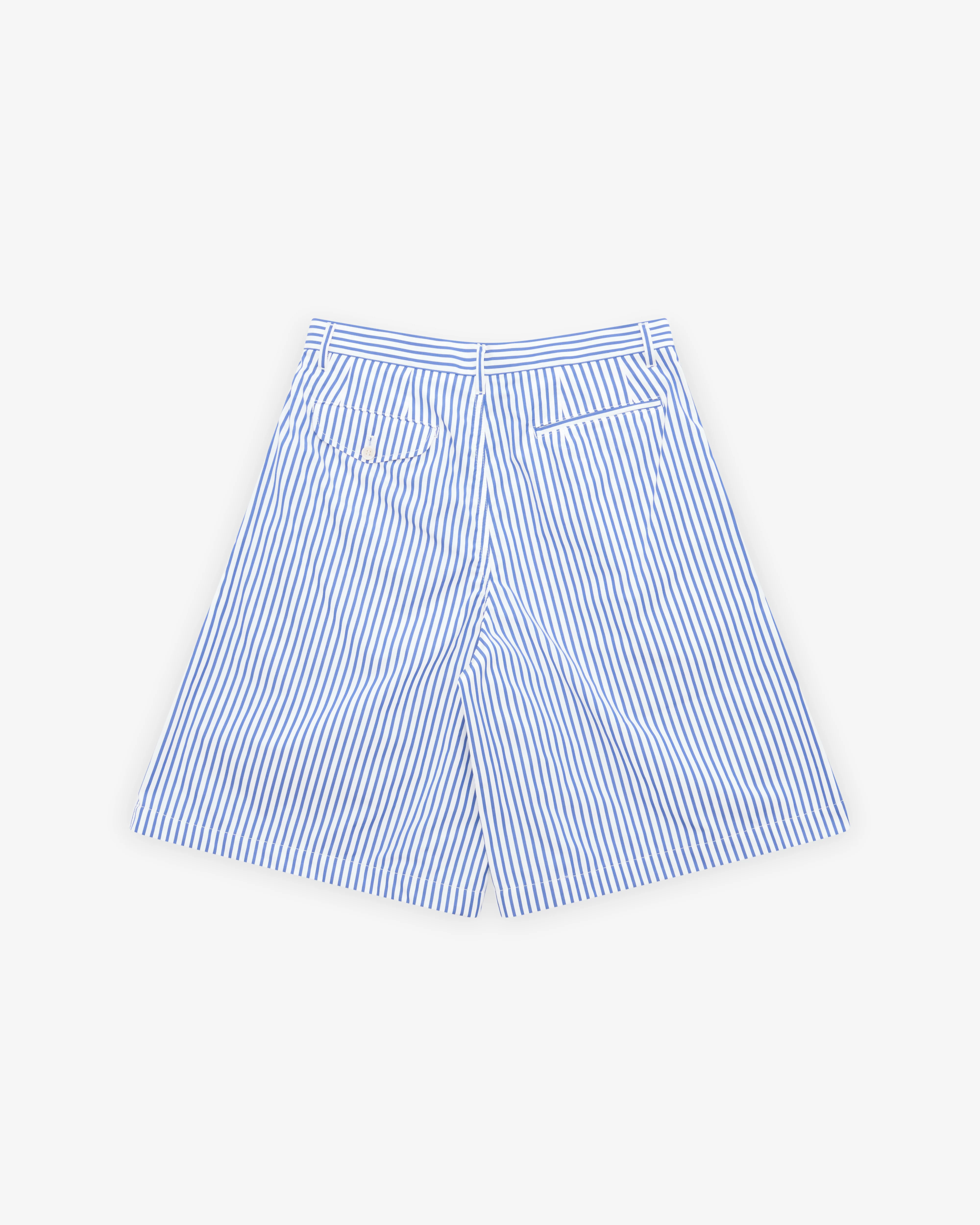 CDG Shirt - Men's Striped Shorts - (White/Blue)