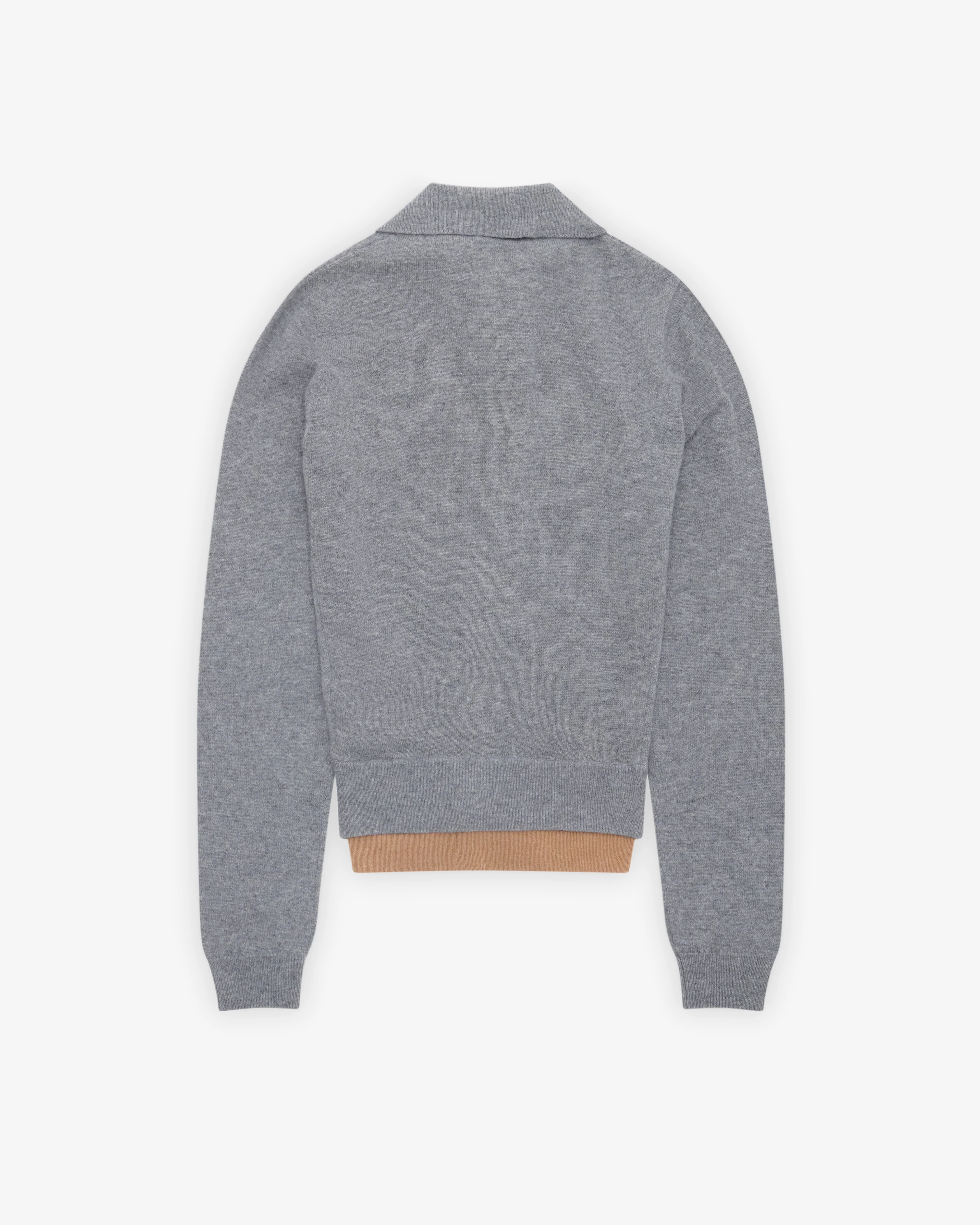 August Barron - Women's Double Cardigan - (Grey/Beige)