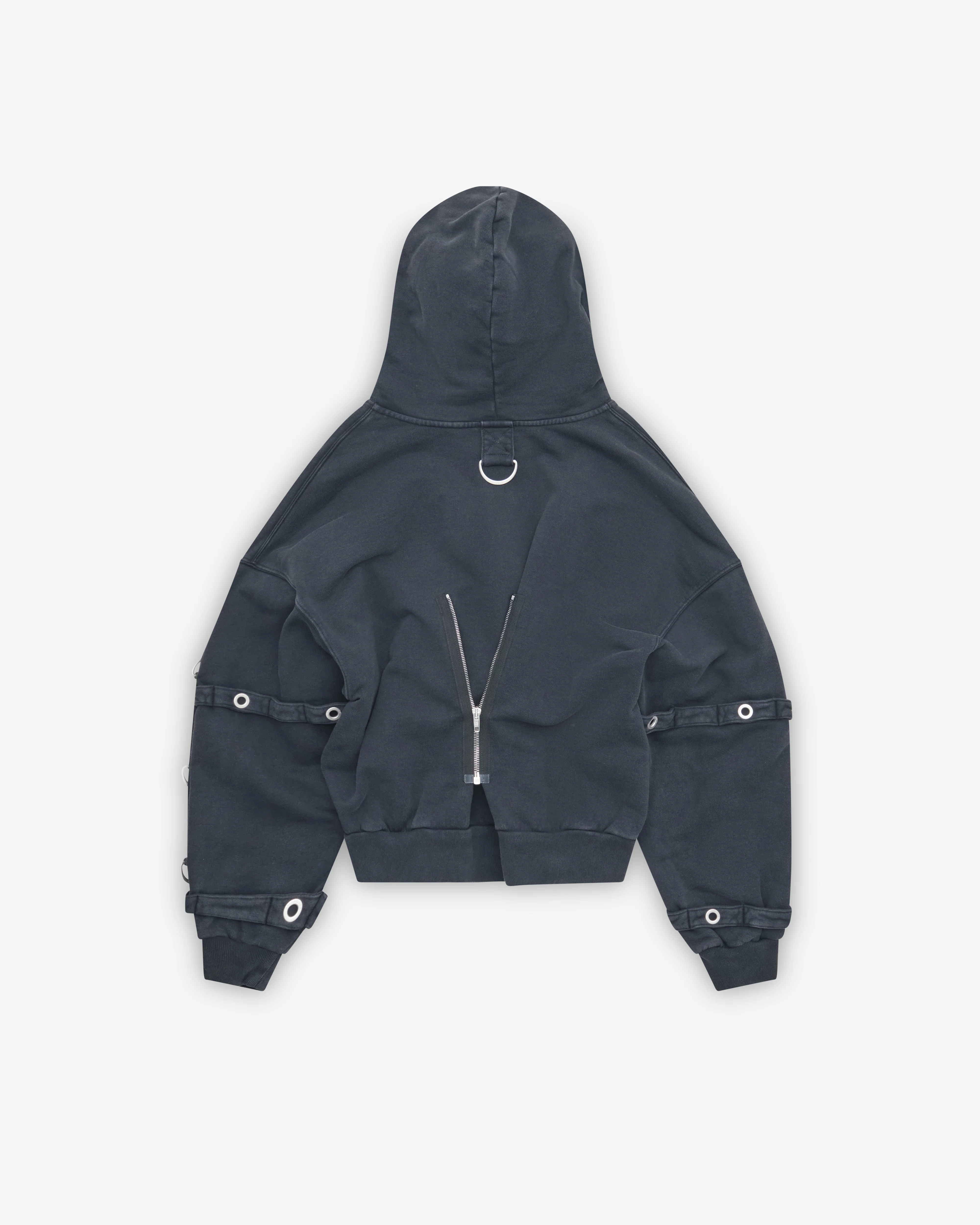 Balenciaga - Men's D-Ring Cargo Zip Up Hoodie - (Faded Black)