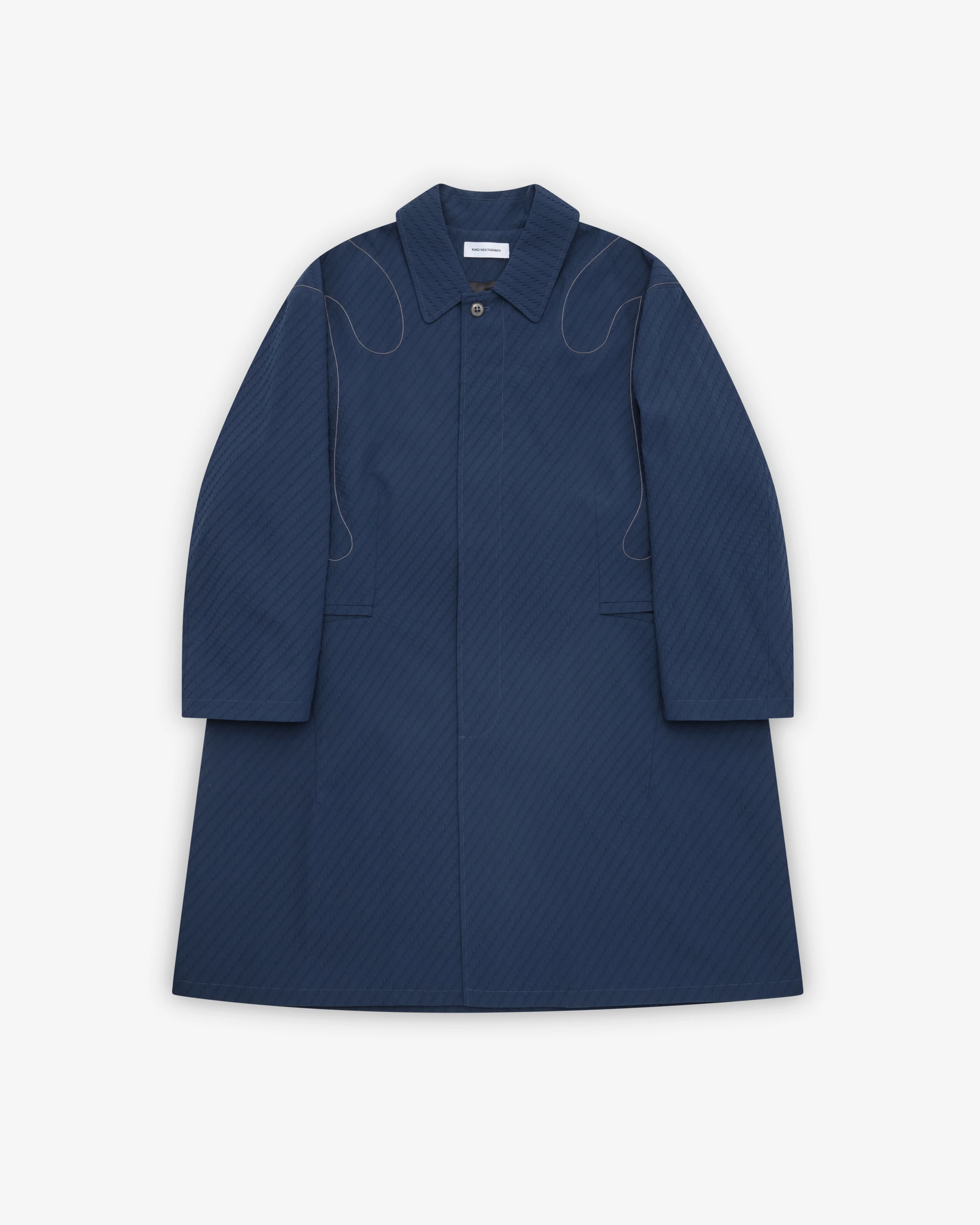 Kiko Kostadinov - Men's Euri K-Shoulder Coat - (Abyss Blue)