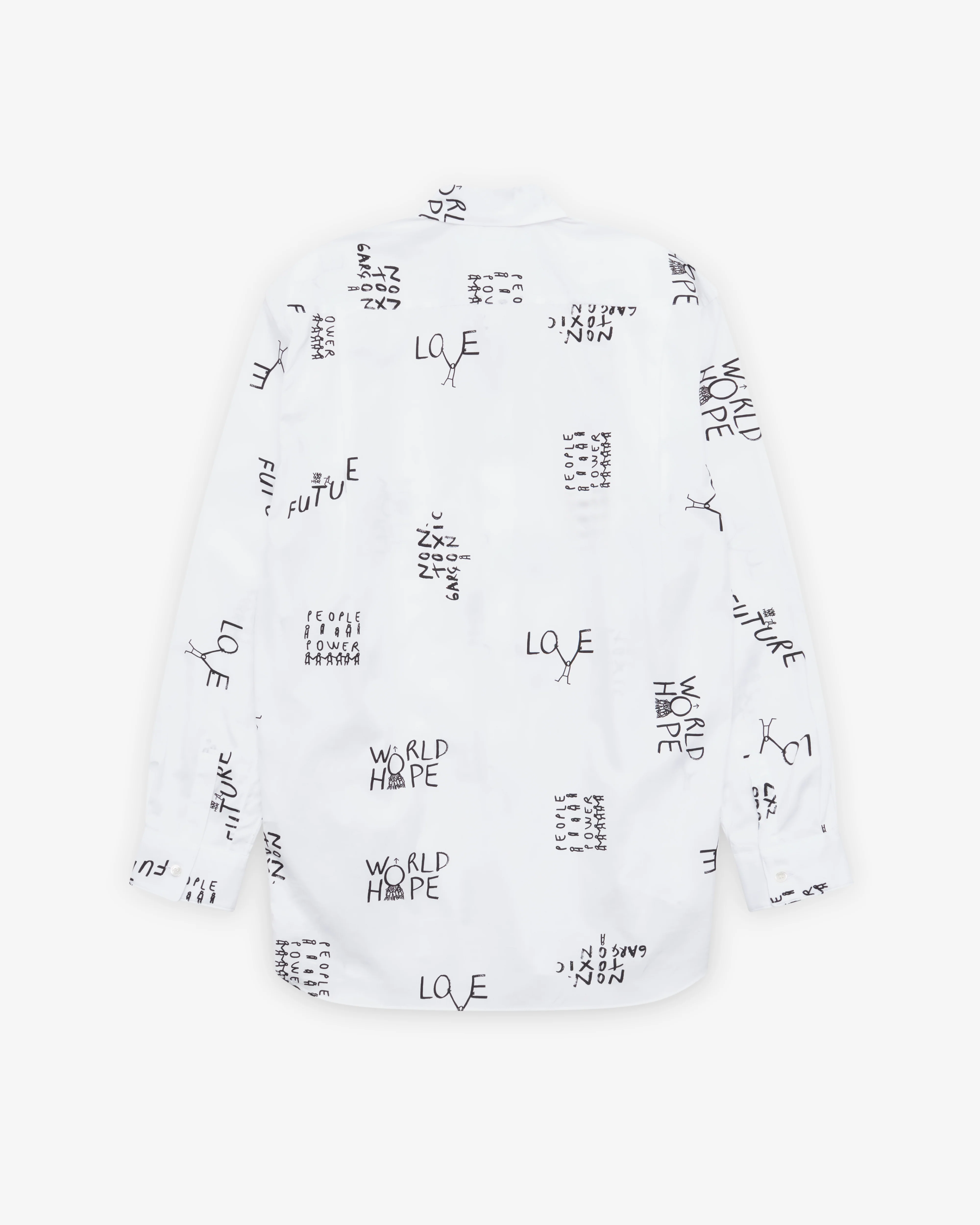 CDG Shirt - Men's Tomorrow Future Zip Shirt - (White)
